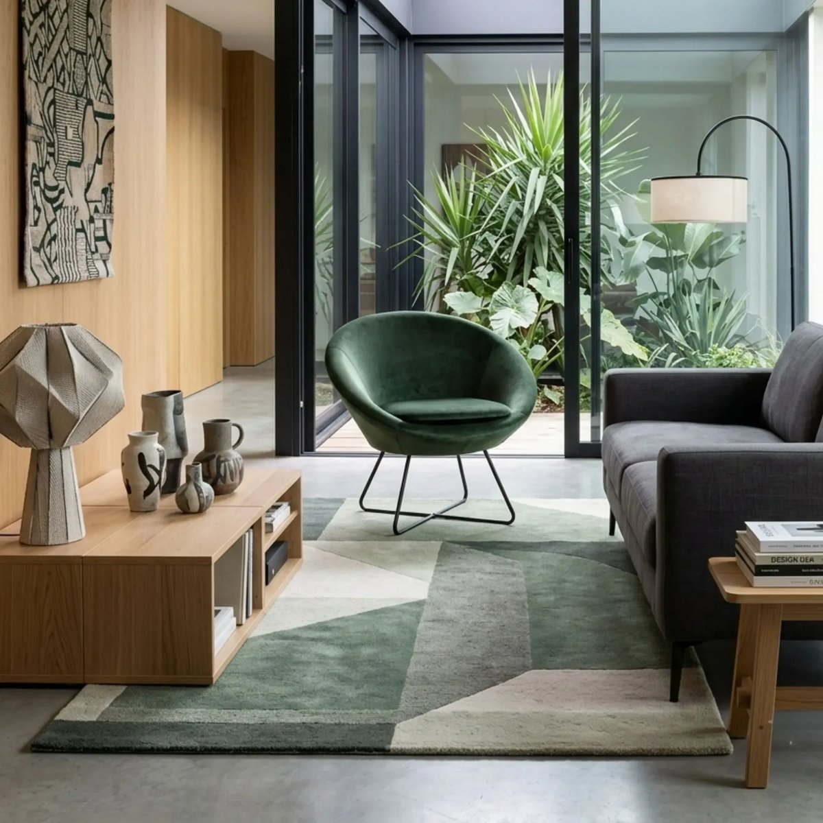 Fauteuil moderne en velours et métal - SCOTT vert, HELLIN, DEPUIS 1862