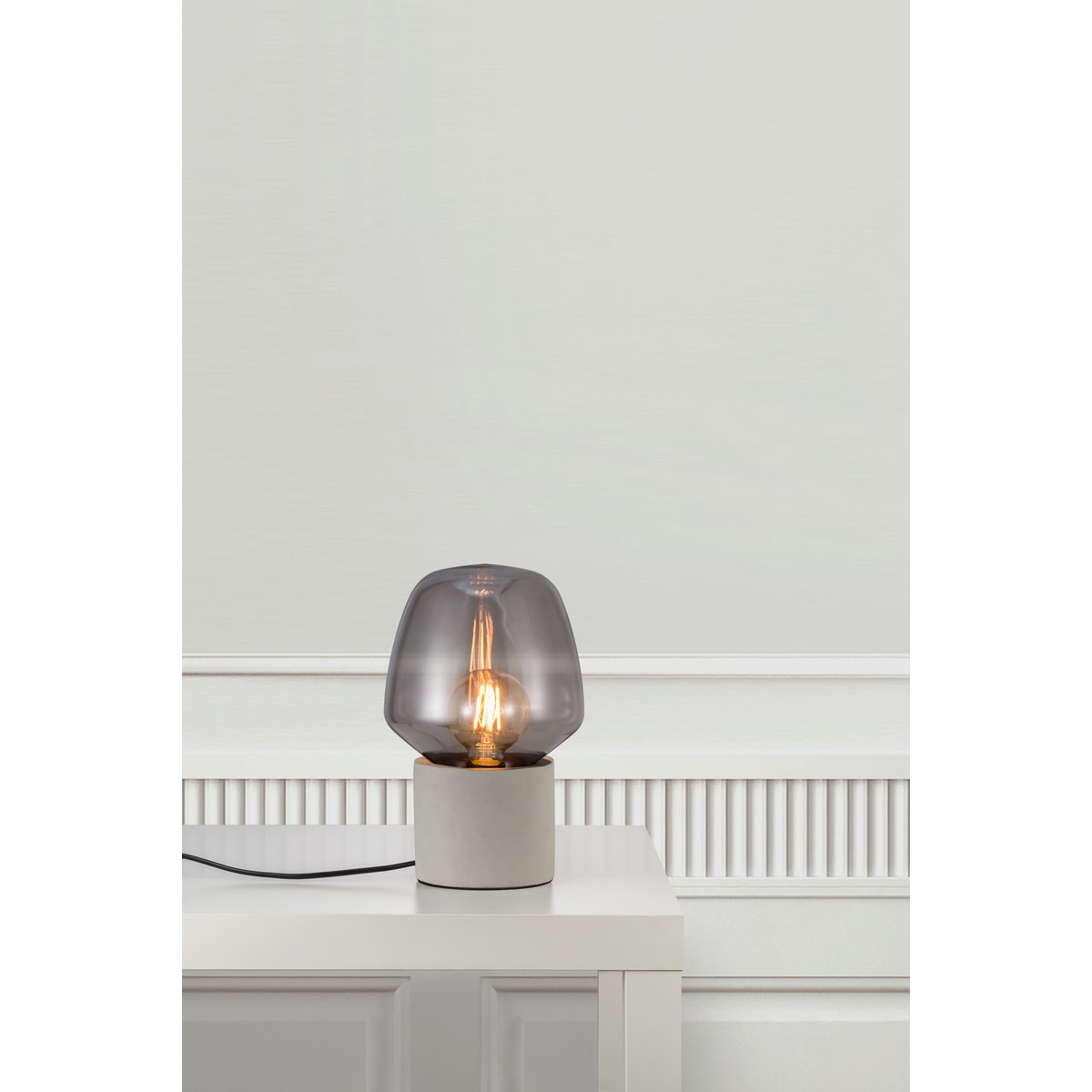 Lampe à poser style industriel en béton, CHRISTINA 20 gris, NORDLUX