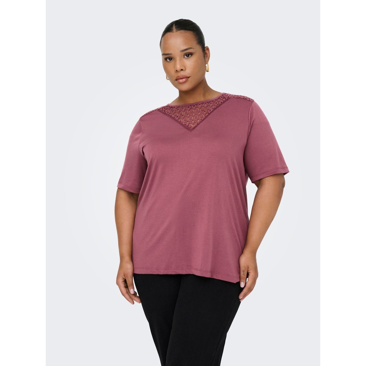 T-Shirt crushed berry, ONLY CARMAKOMA