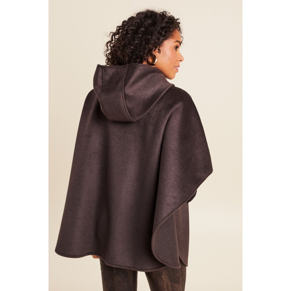 Poncho cape marron foncé, BREAL