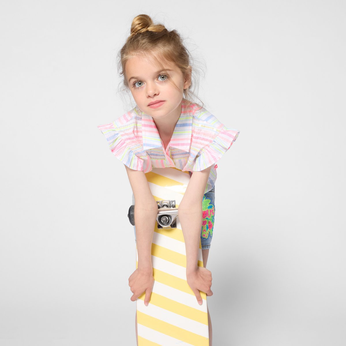 Chemise rayée manches volantées multico, BILLIEBLUSH