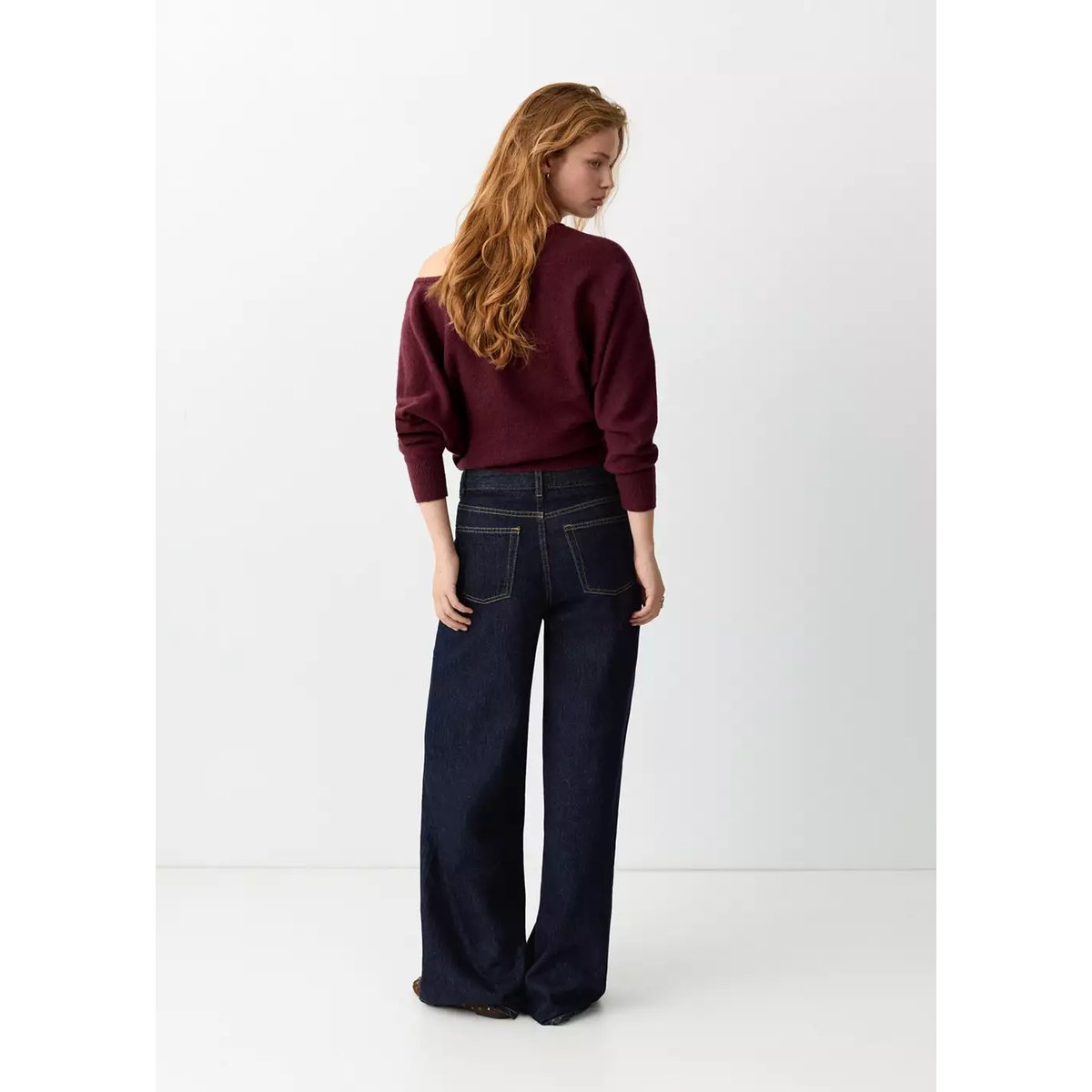 Jean taille haute et taille haute bleu, MANGO TEEN