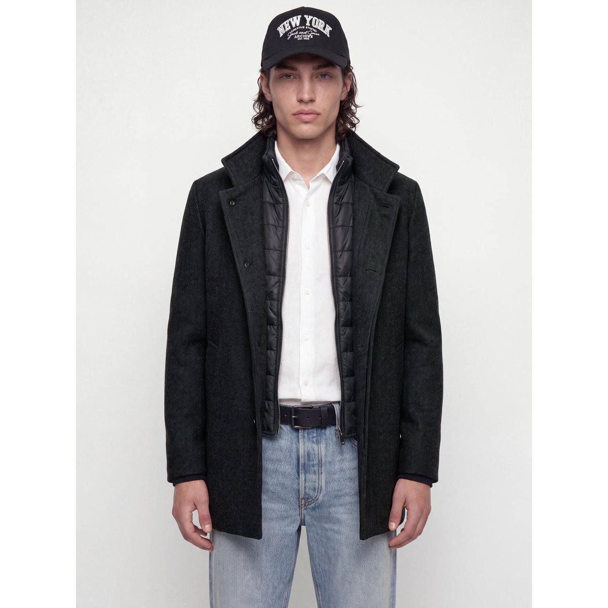 Manteau dark grey melange 1, JACK & JONES