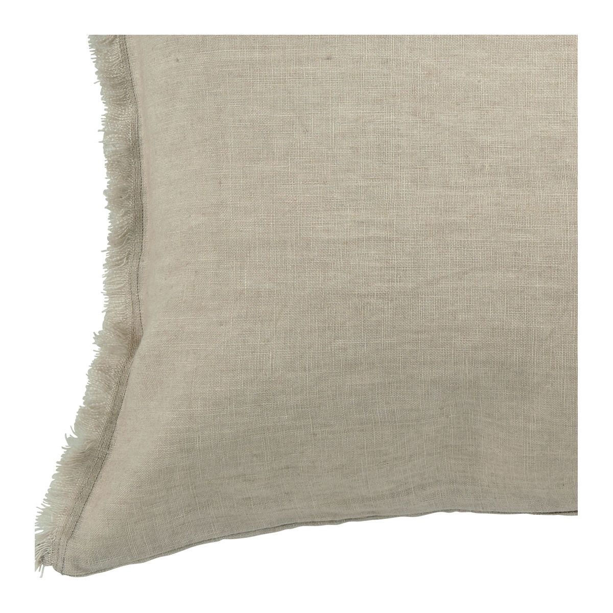 Housse de coussin en lin naturel, BLANC D’IVOIRE