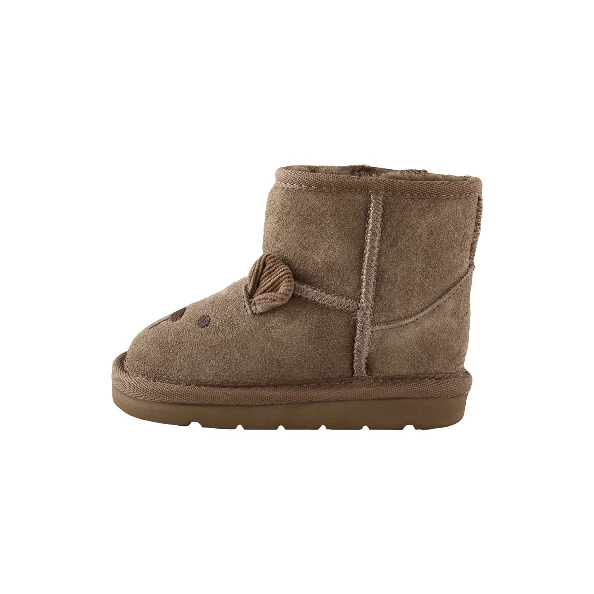 Bottes à enfiler en daim déperlant ours brun chocolat, NEXT