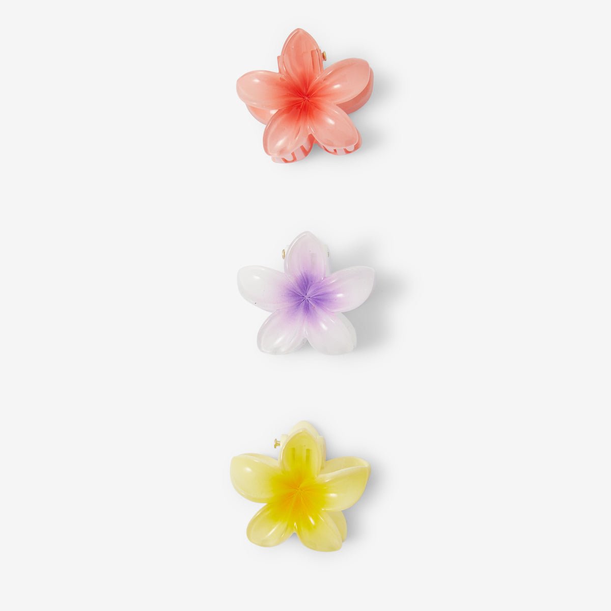 Set de 3 petites pinces à cheveux fleurs tropicales multicolore, BALABOOSTE