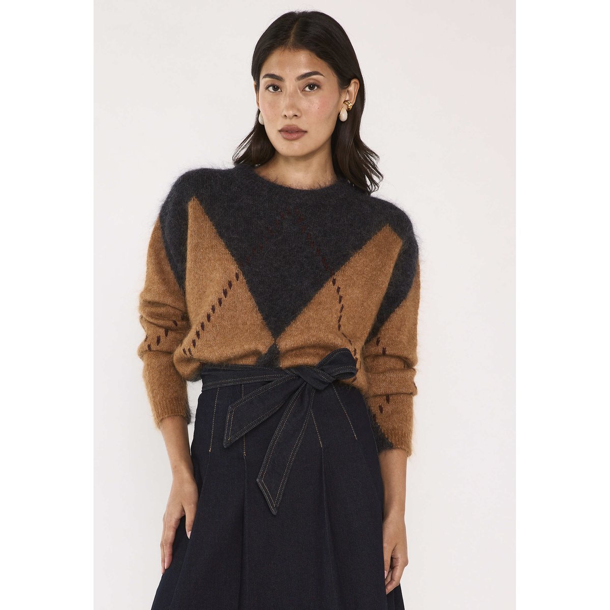 Pull en mohair mélangé ALFONZO gris souris, Maison 123