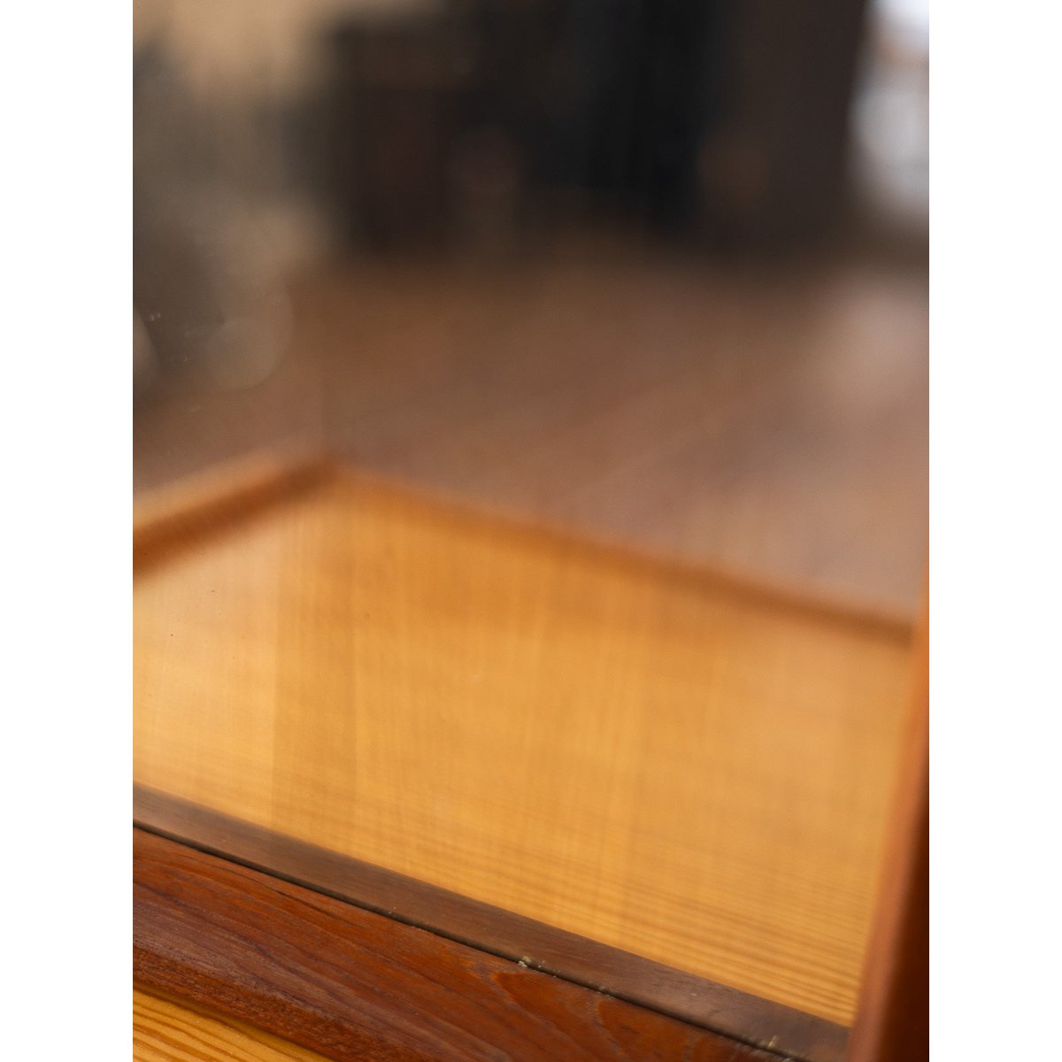 Grand miroir en bois Igor N°1153 - Bon état bois foncé, DEBONGOUT