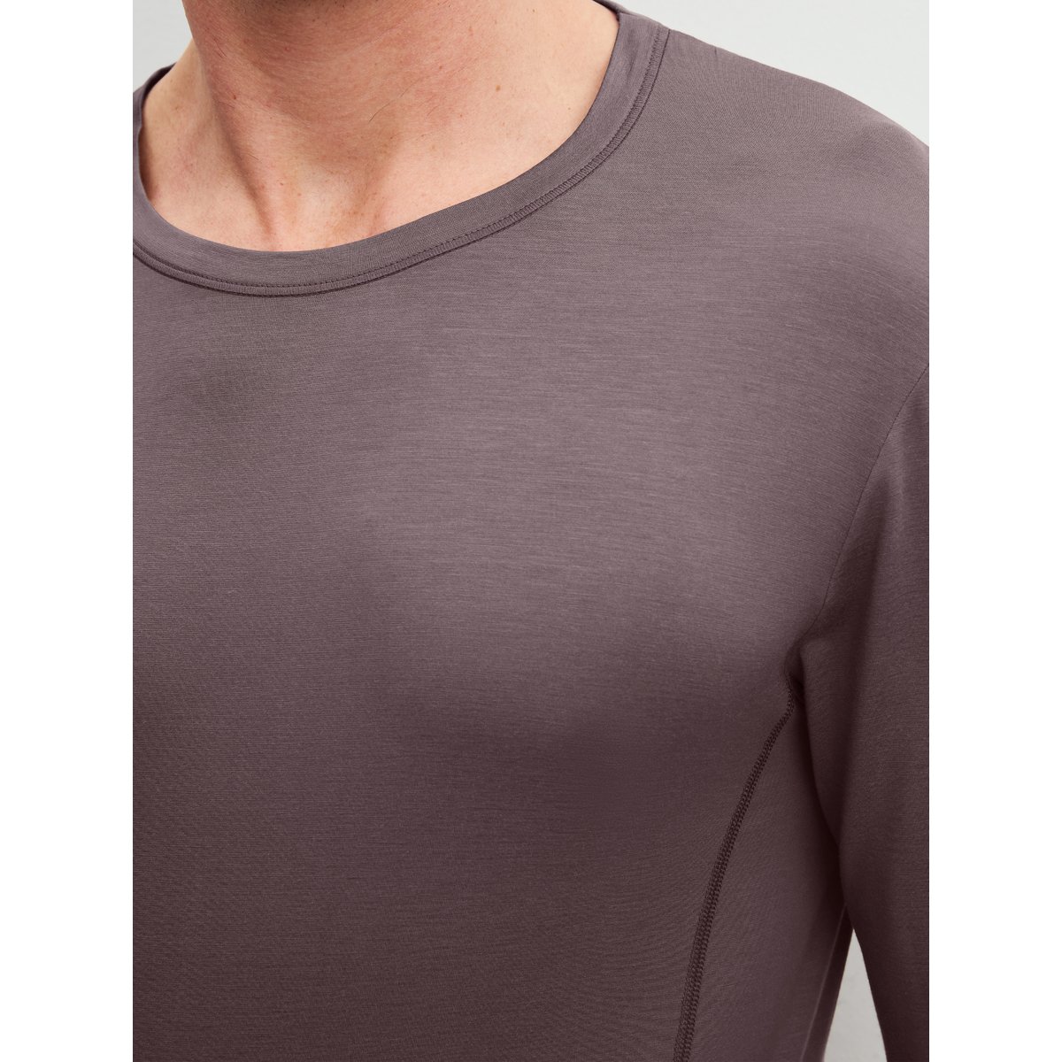 T-shirt à manches longues manches longues Modal DEEPSLEEPWEAR BALANCING sparrow brown, CALIDA