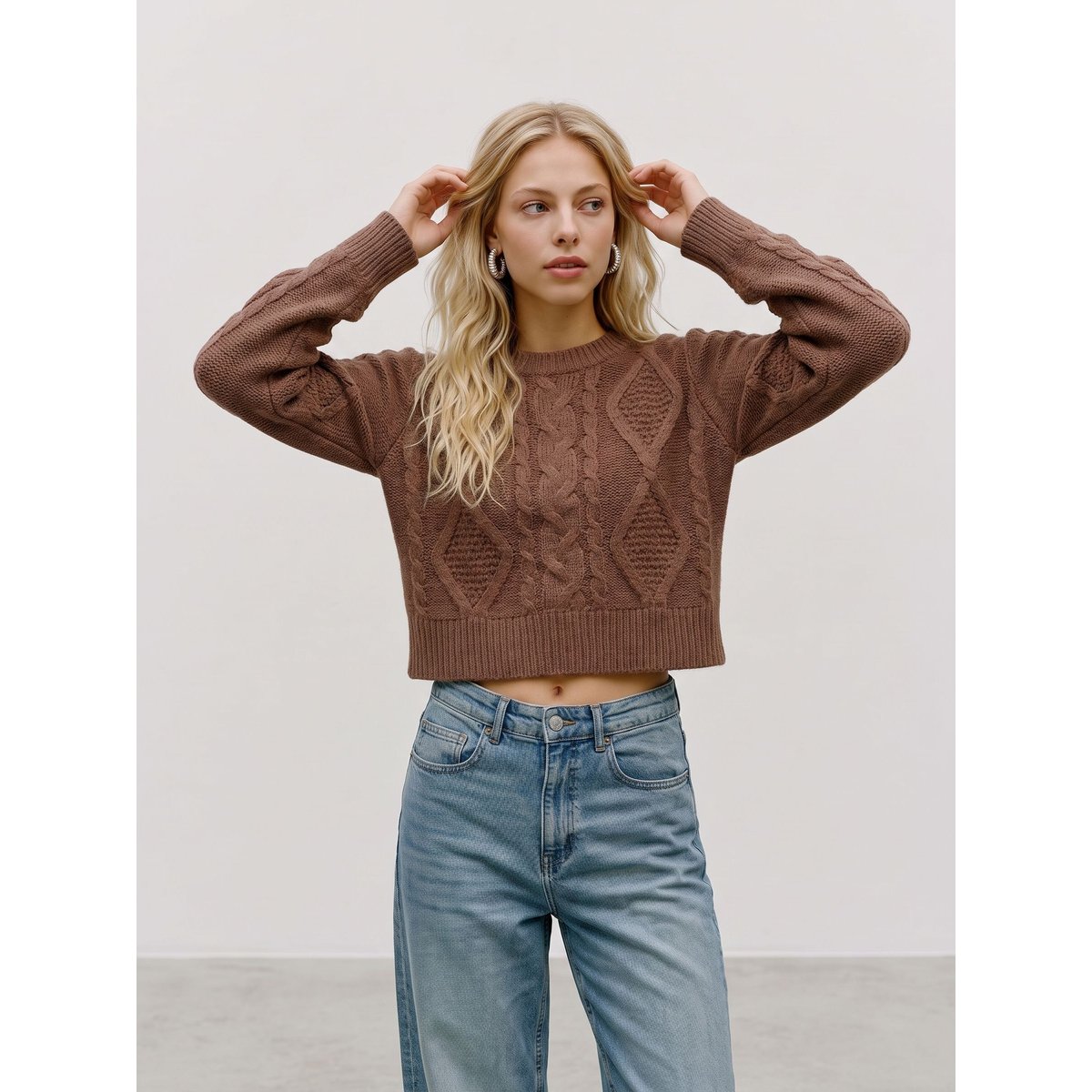 Pull En Maille cocoa brown, VERO MODA