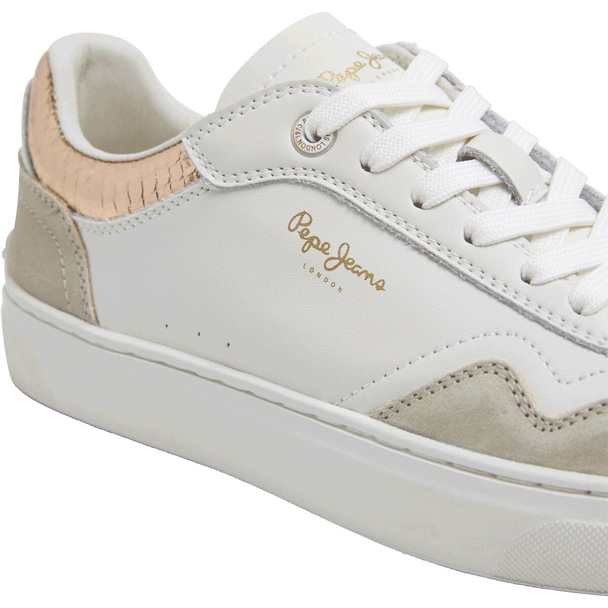 Baskets basses Camden Collar blanc, PEPE JEANS