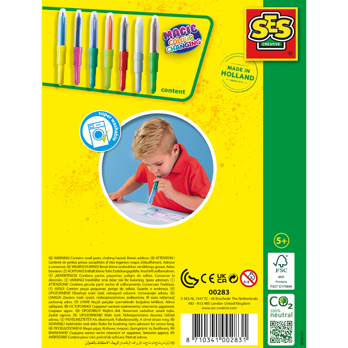 Brinquedo "Canetas de sopro - Mudança de cor mágica", SES multicolor, SES