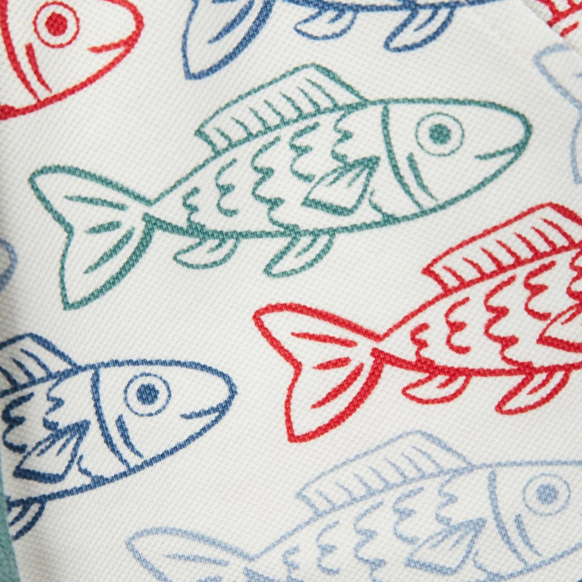 Short imprimé en piqué de coton BIO GOTS ecru, BOUT'CHOU