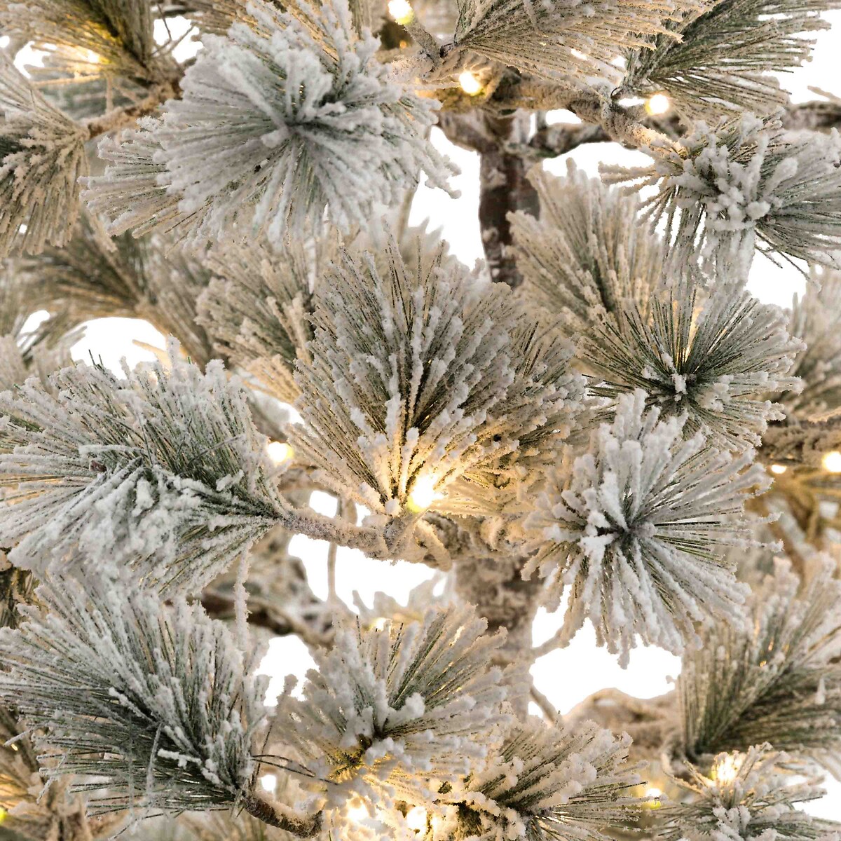 7ft Flocked Pine LED Christmas Tree green, ÉDITÉ