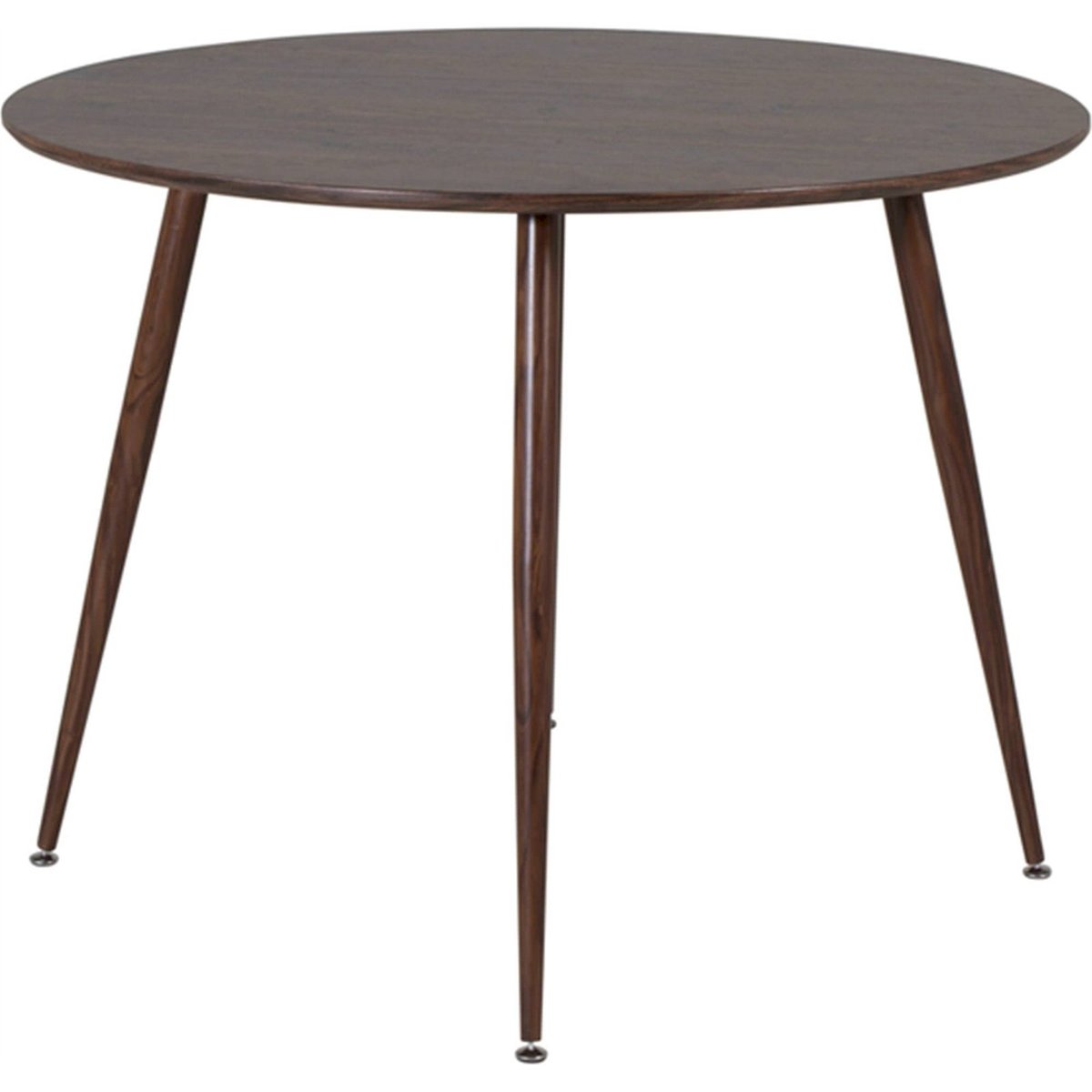 Table ronde métal collection PLAZA noyer, RECOLLECTION