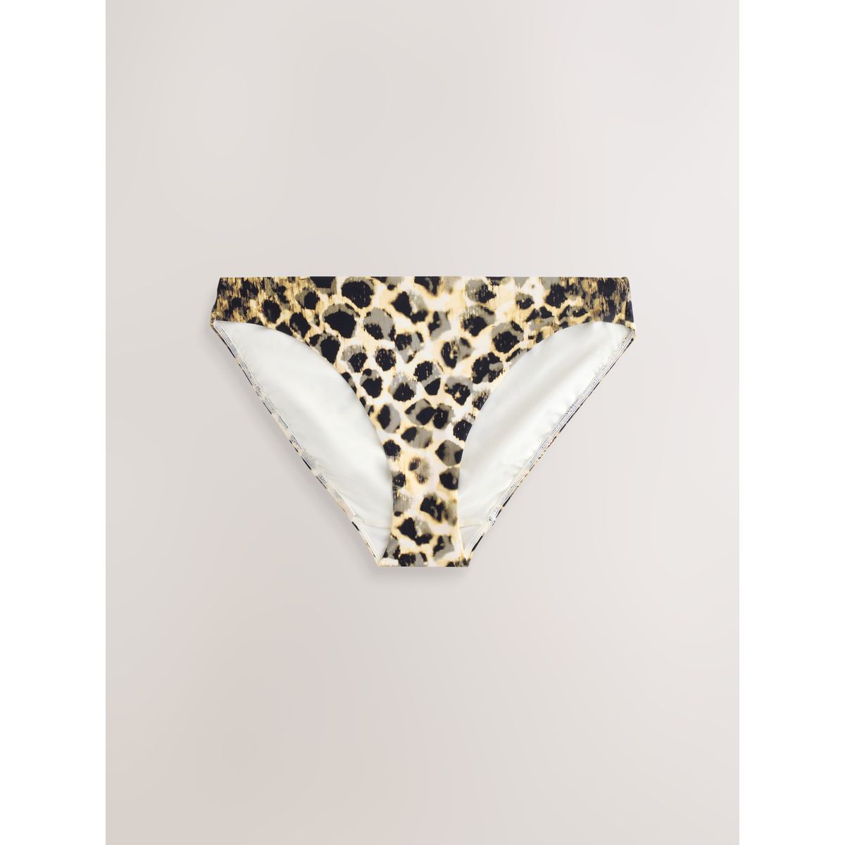 Bas de bikini noué sur les côtés blanc animal, NEXT