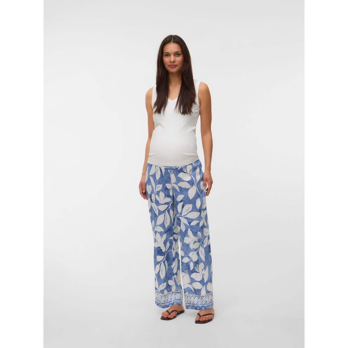 Pantalon À Jambe Large bleue - stonewash, MAMA LICIOUS