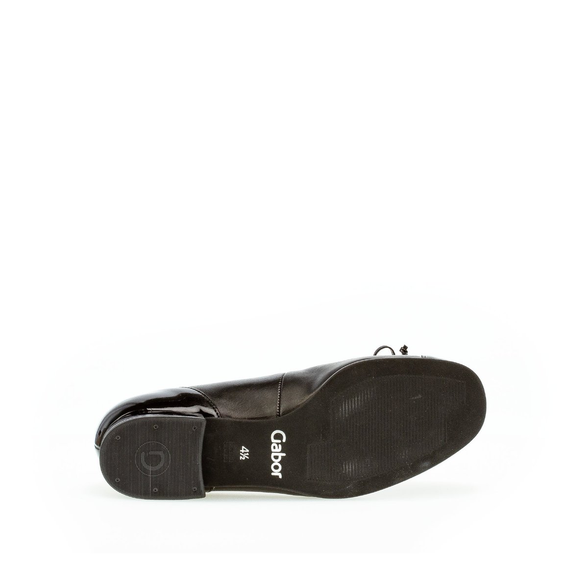 Ballerines en cuir à talon décroché block noir, GABOR