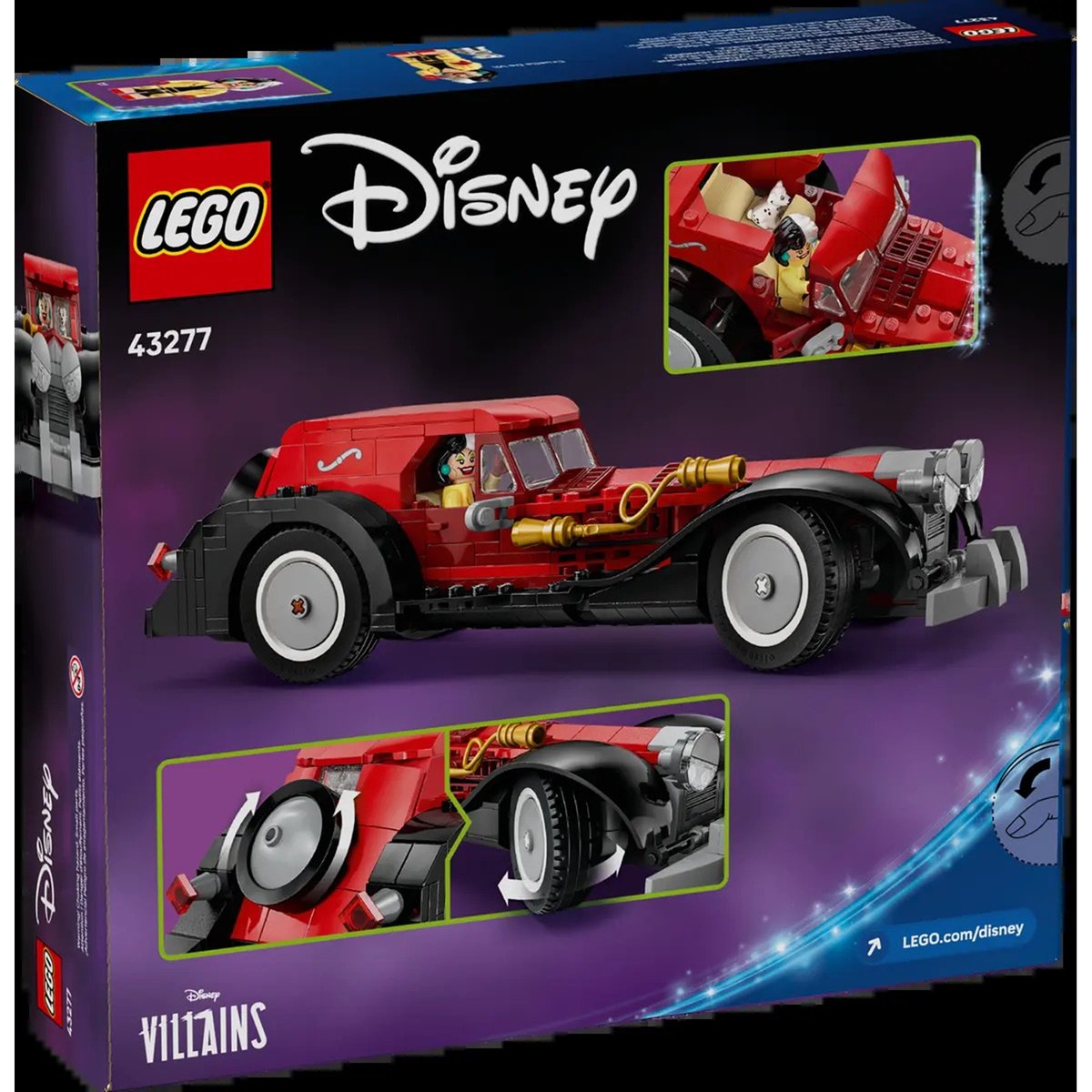 Disney La voiture de Cruella d'Enfer multicolore, LEGO