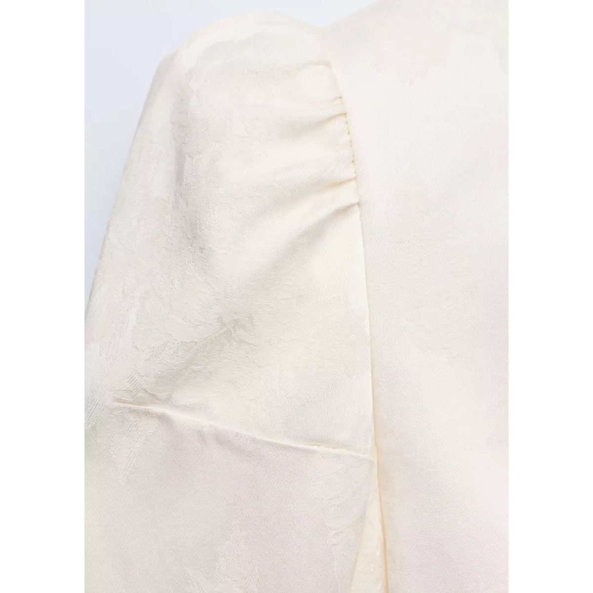 Veste jacquard à col officier écru, MANGO