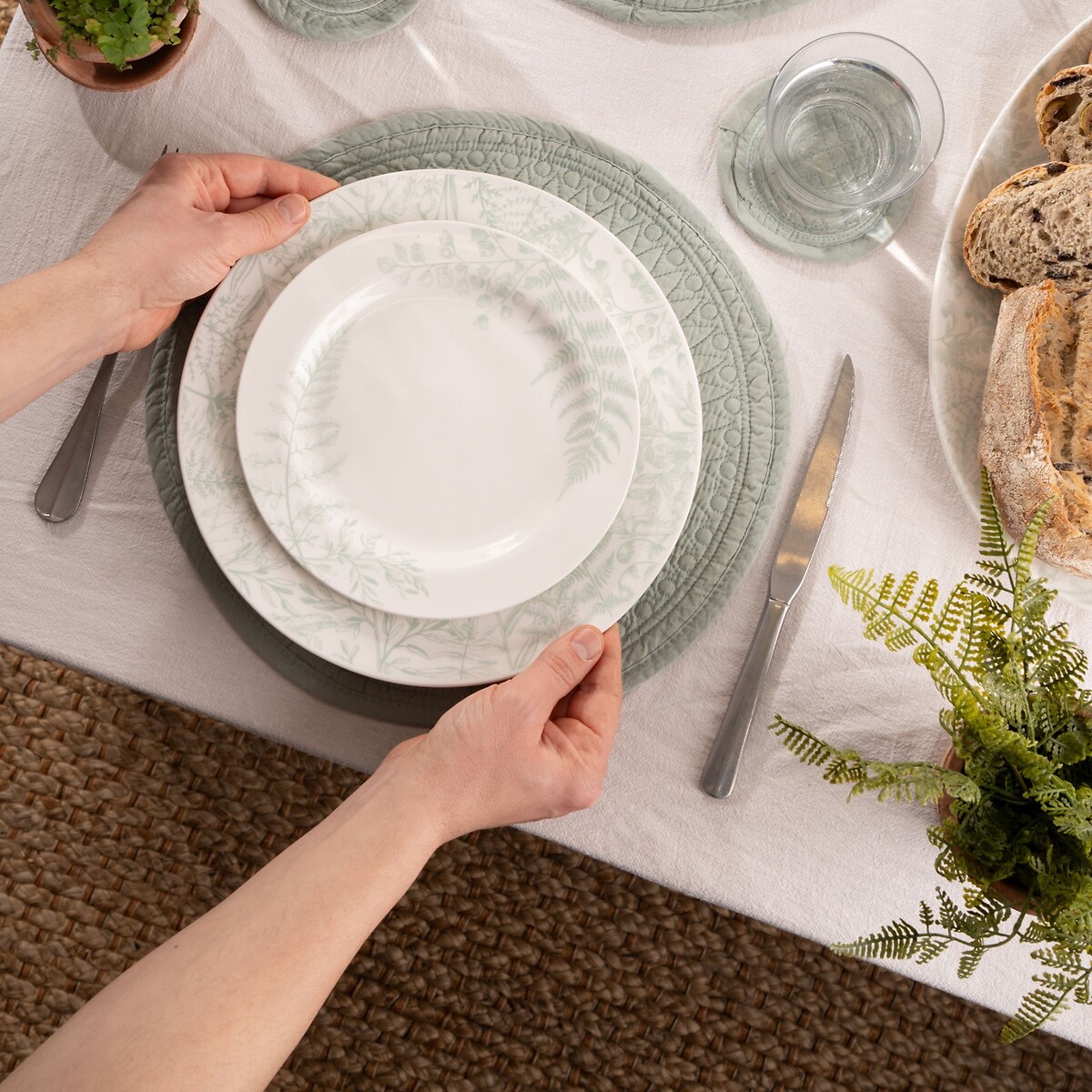 27cm Signature Botanical Dinner Plate green, MARY BERRY