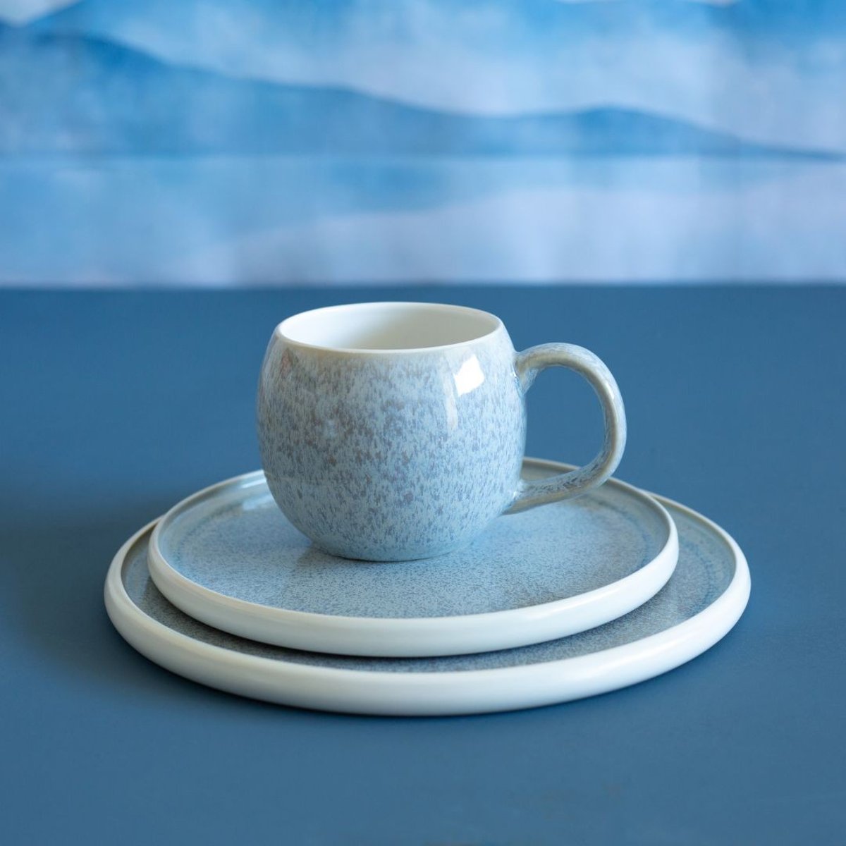 Lot de 4 tasses, BOREA bleu, ARTIME