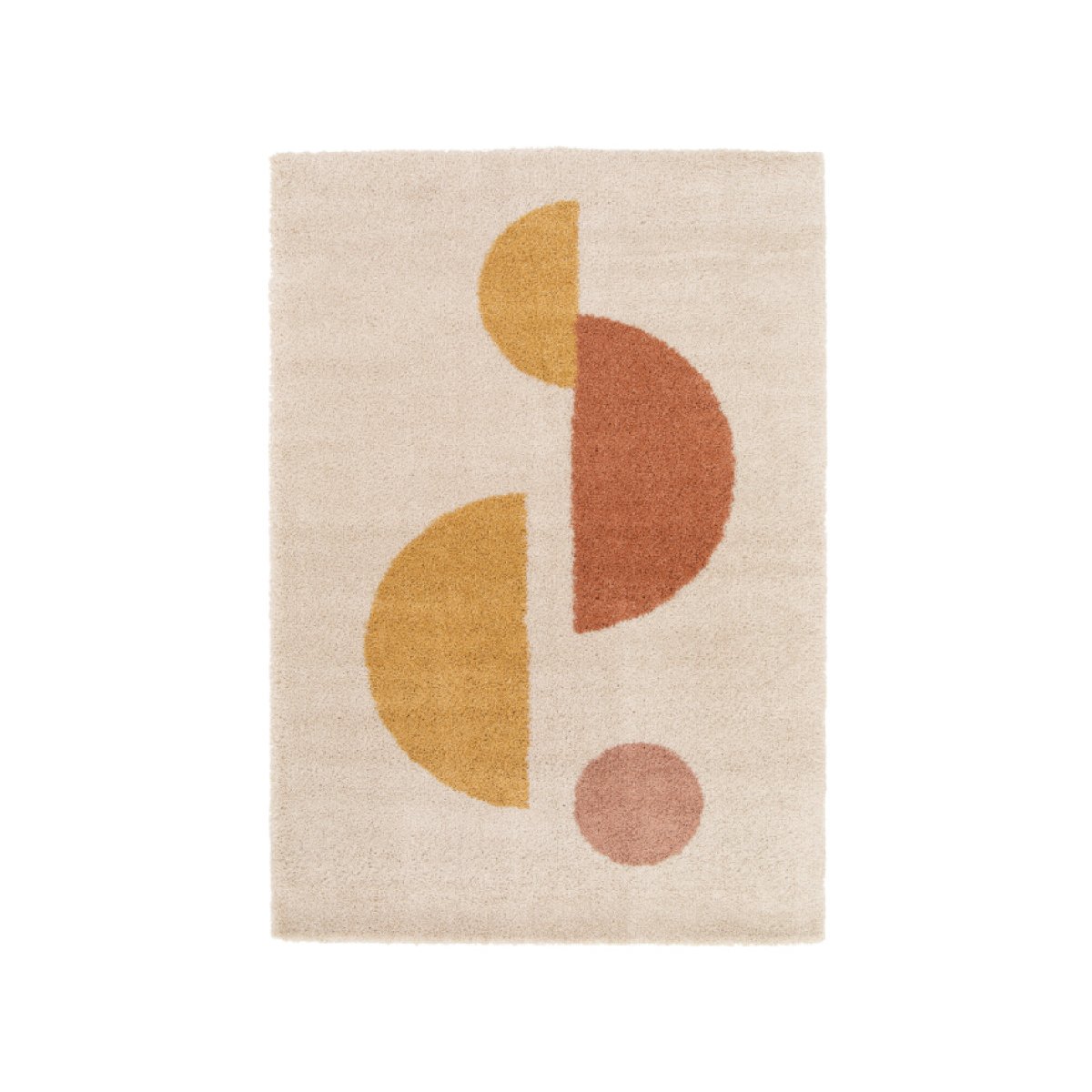 Tapis poils mi-longs style moderne, ADELINE jaune, BOBOCHIC