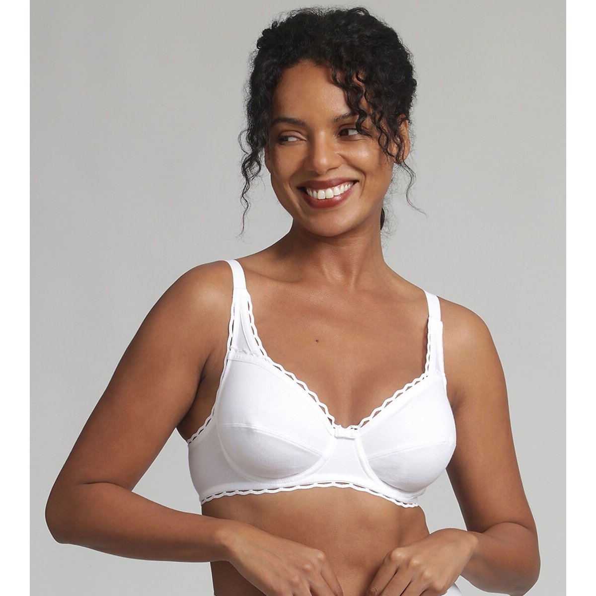 Reggiseno Cœur croisé féminin cotone bio bianco, PLAYTEX