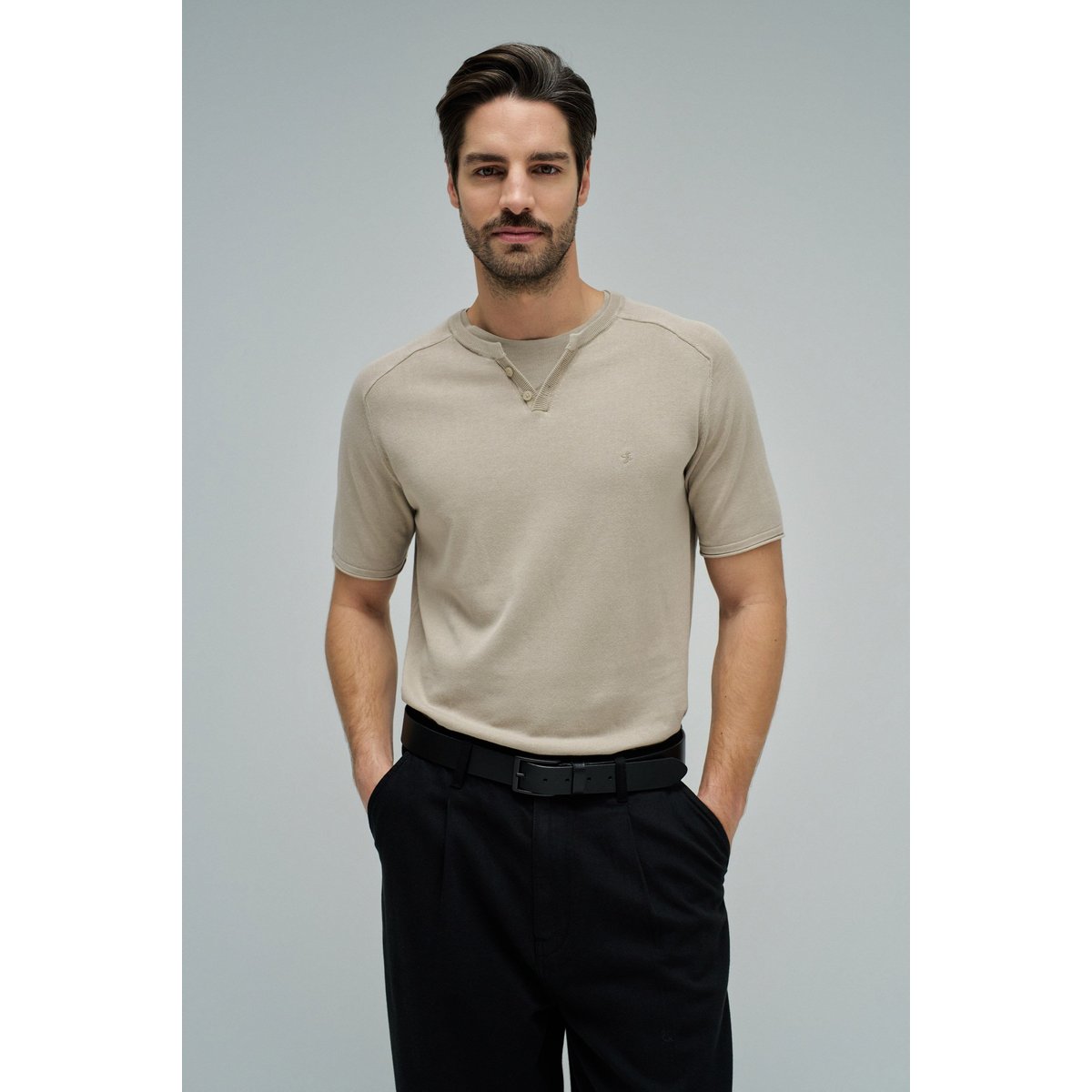 T-SHIRT AVEC BRANDING beige, SALSA JEANS