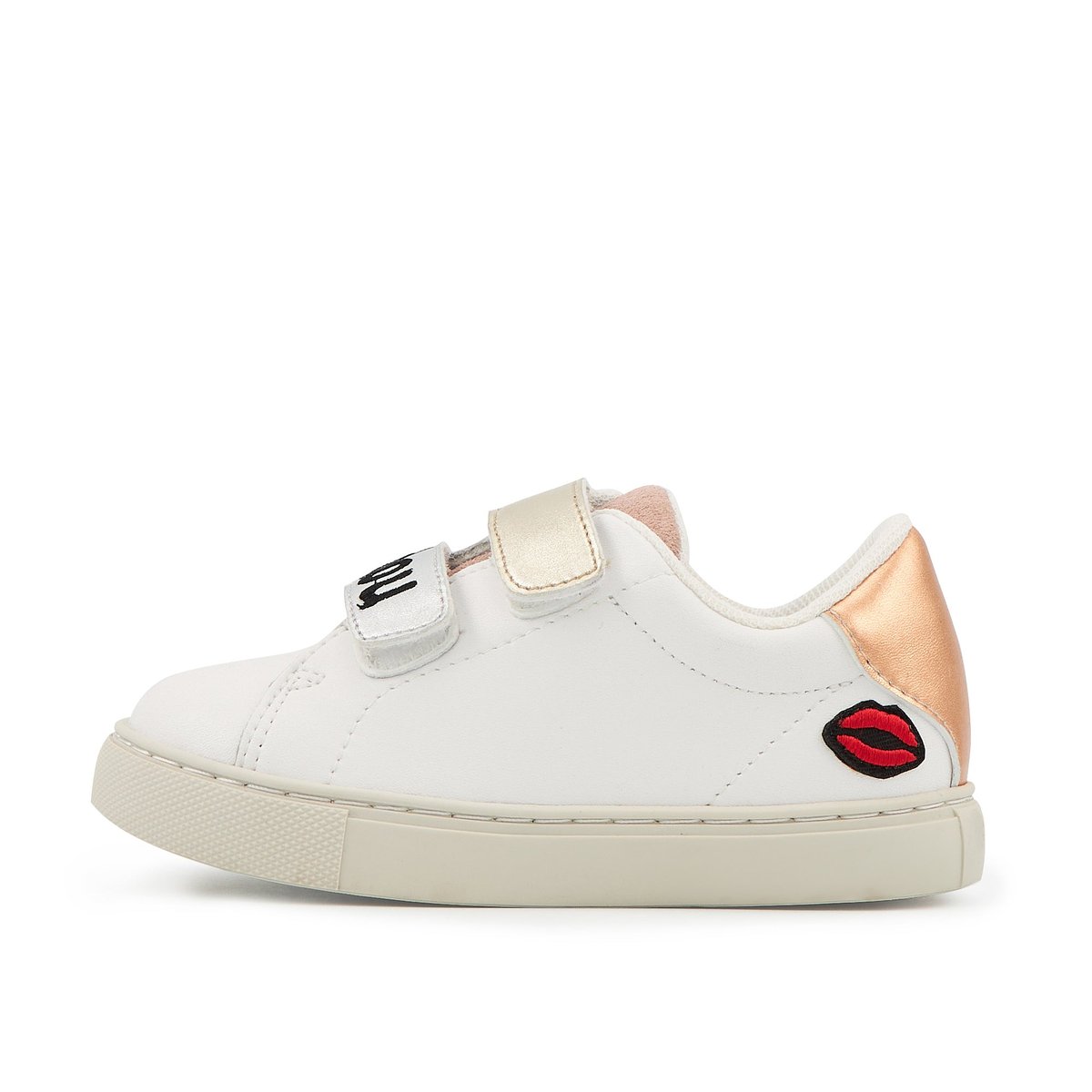 Baskets Enfant En Cuir Mini Edith P'tit Chou blanc, BONS BAISERS
