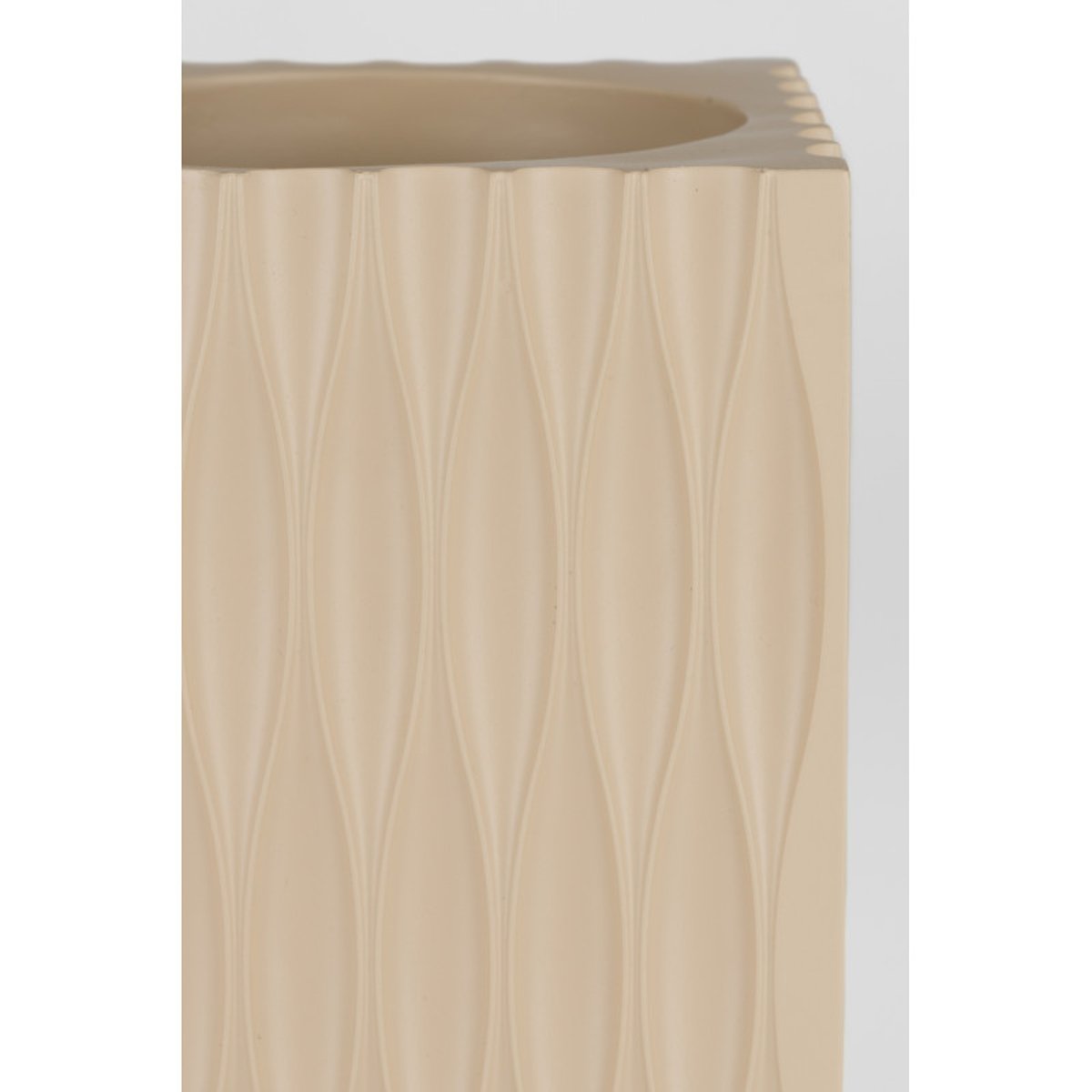 Vase rectangulaire design Riley beige, ZUIVER