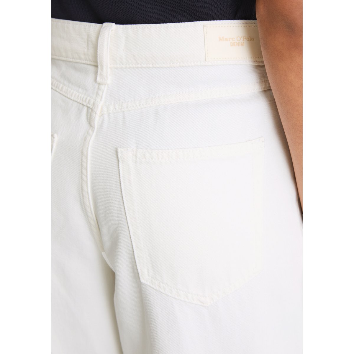 Jeans modèle Stine barrel cropped en denim rigide blanc, MARC O’POLO DENIM
