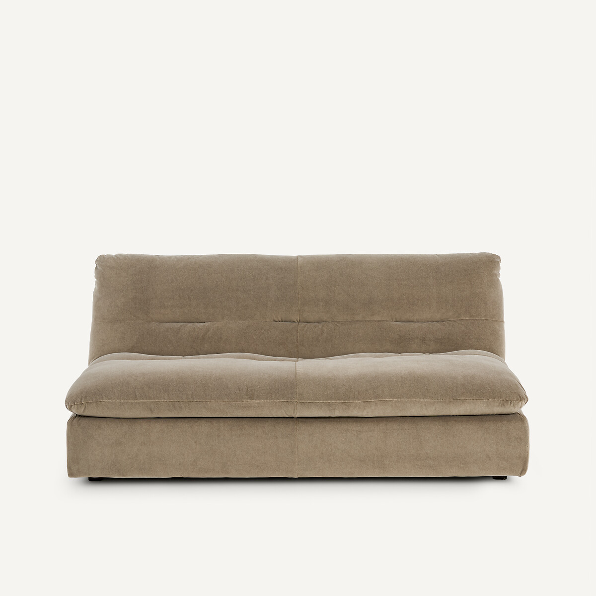 3-zits modulaire zetel in stonewashed fluweel, GIULIANO grijs shiitaké, AM.PM