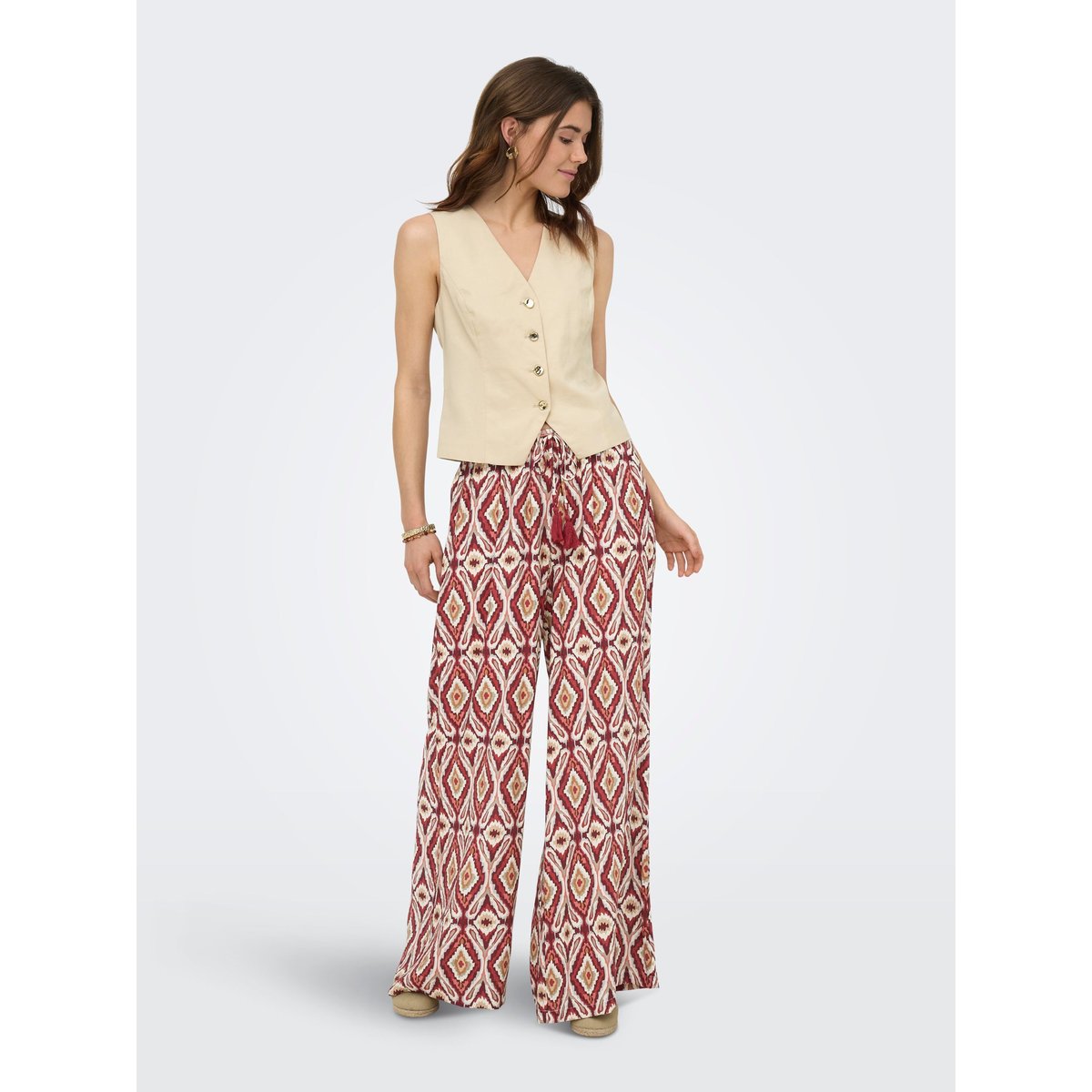Pantalon brick red, ONLY