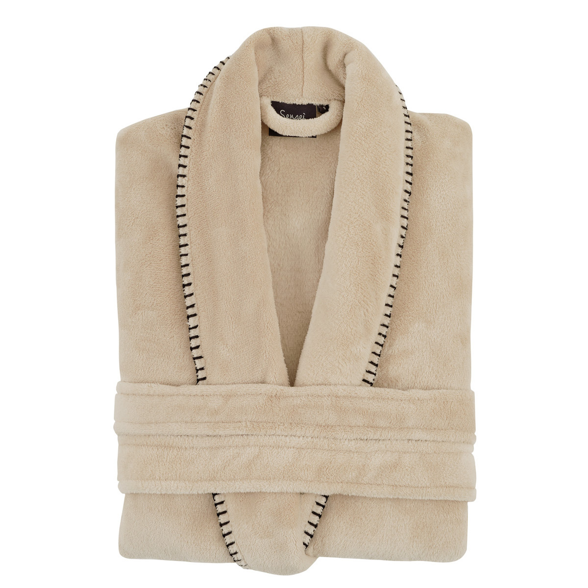 Peignoir polaire mixte doux GARDA beige, SENSEI MAISON