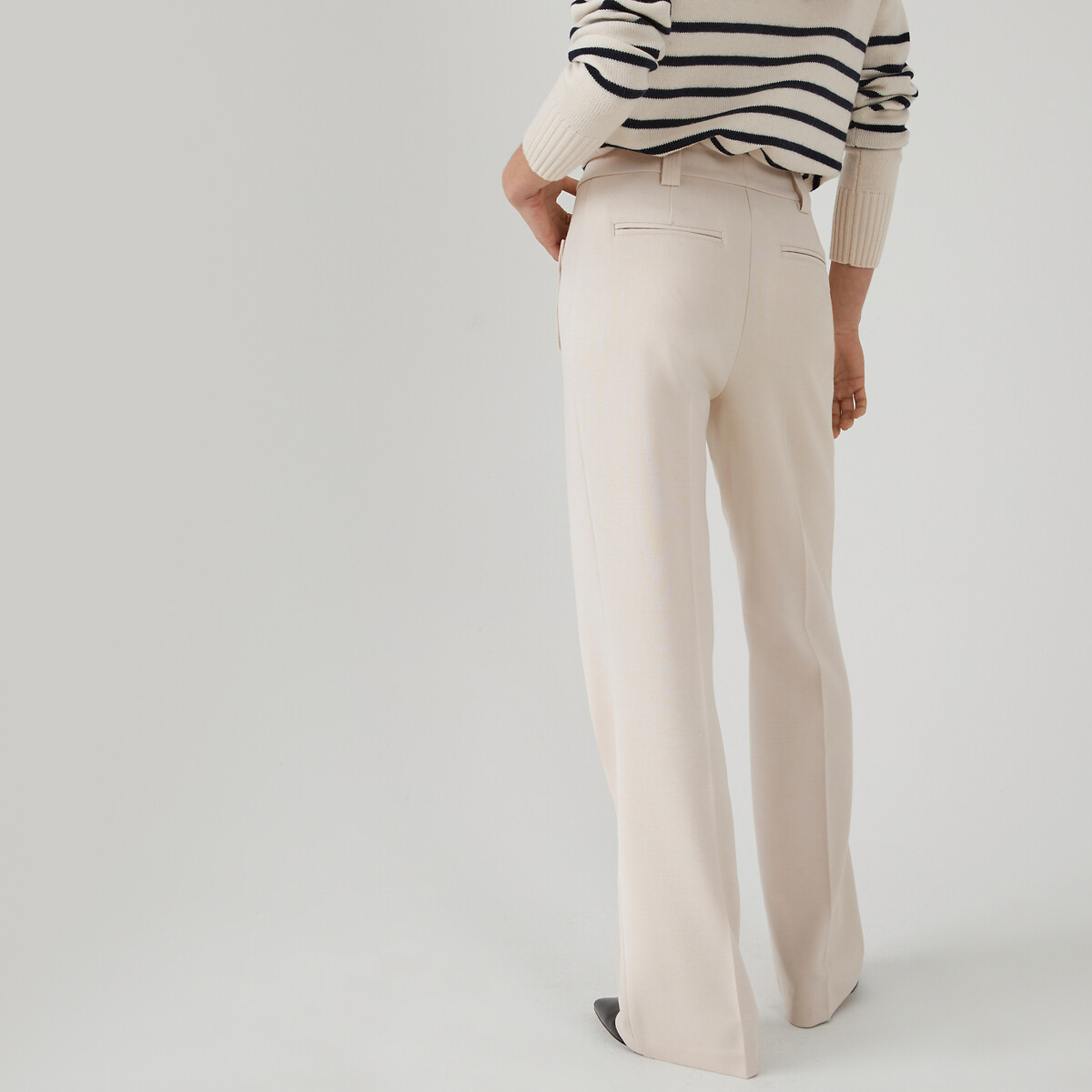 Pantalon flare, Signature FELICIEN blanc cassé, LA REDOUTE COLLECTIONS