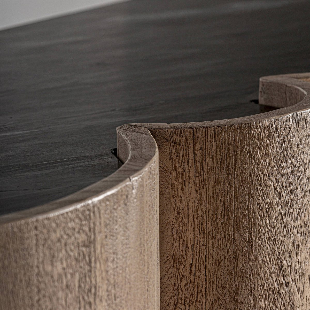 Comptoir de bar contemporain en bois d'acacia brun acacia naturel clair, RECOLLECTION