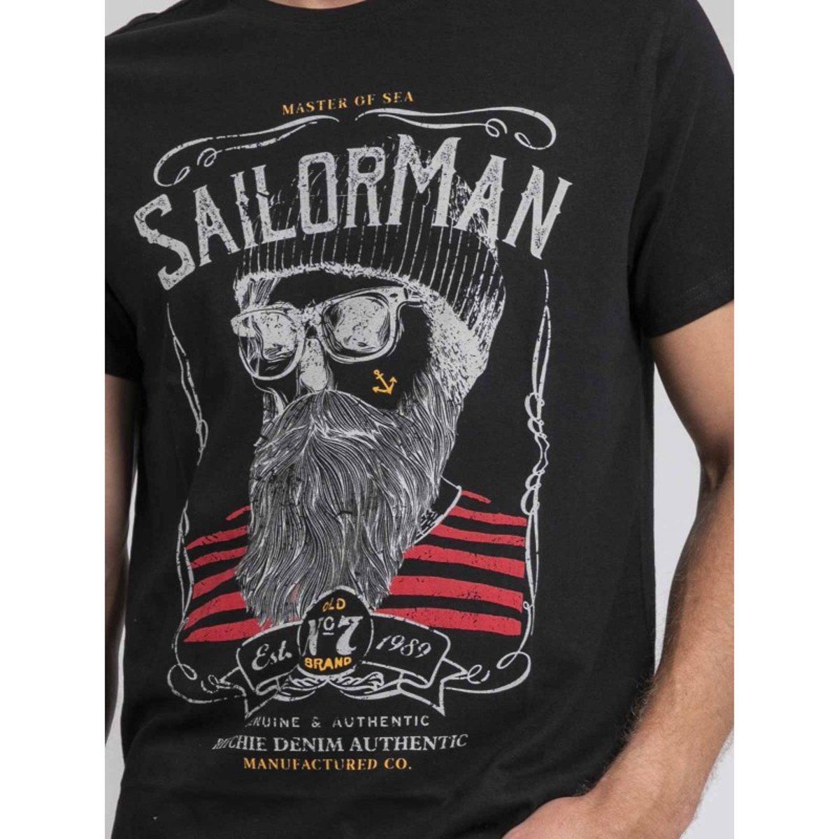 T-shirt Col Rond Pur Coton Jimartin noir, RITCHIE
