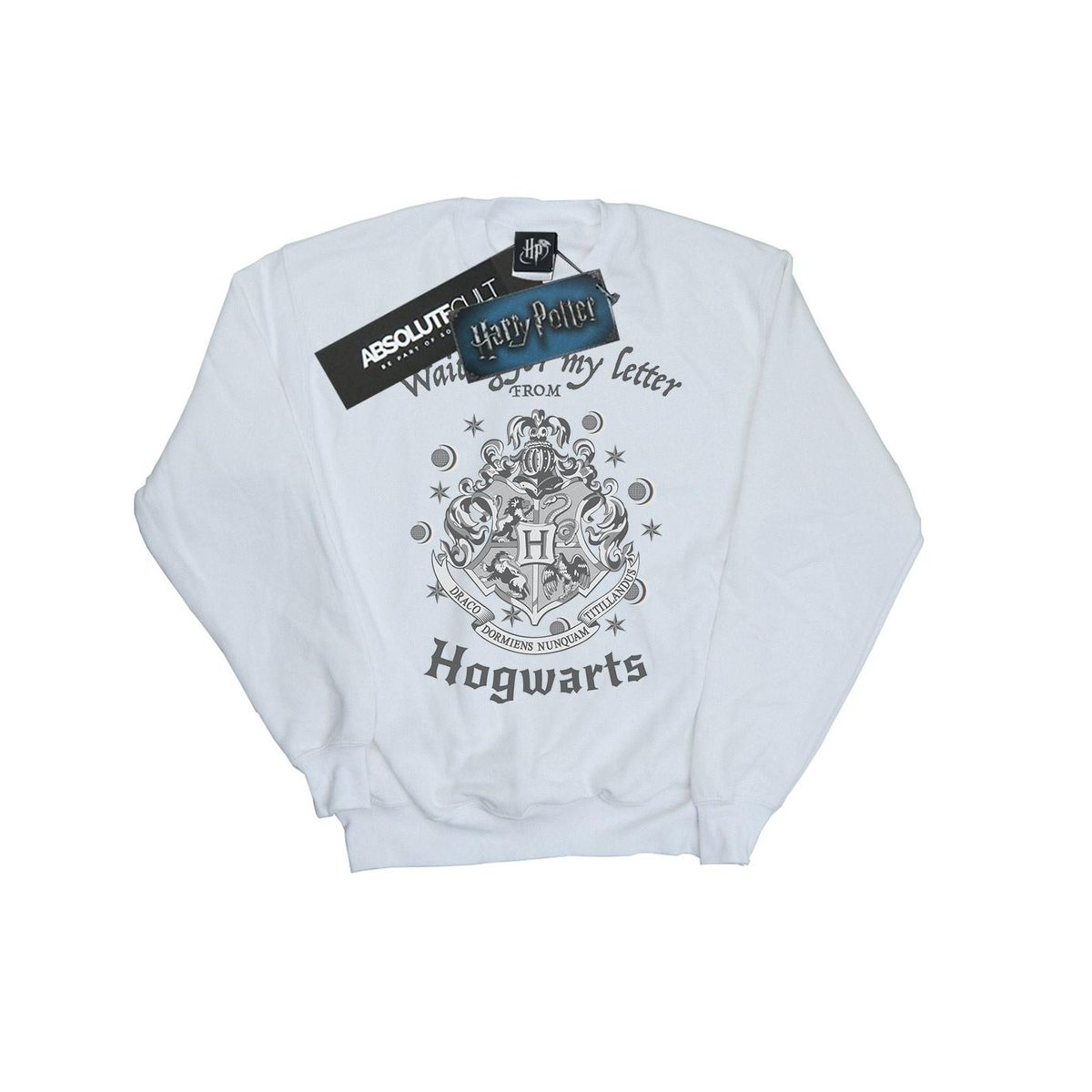 Sweat HOGWARTS WAITING FOR MY LETTER blanc, HARRY POTTER