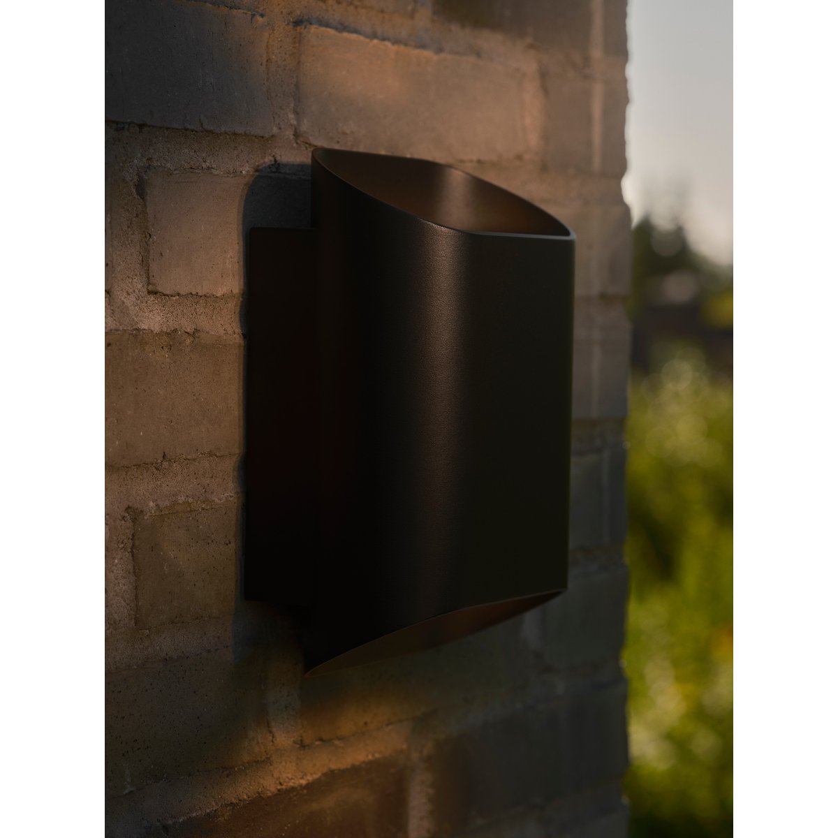 Applique murale extérieure ronde bidirectionnelle en métal, NICO 22 Maxi noir, NORDLUX