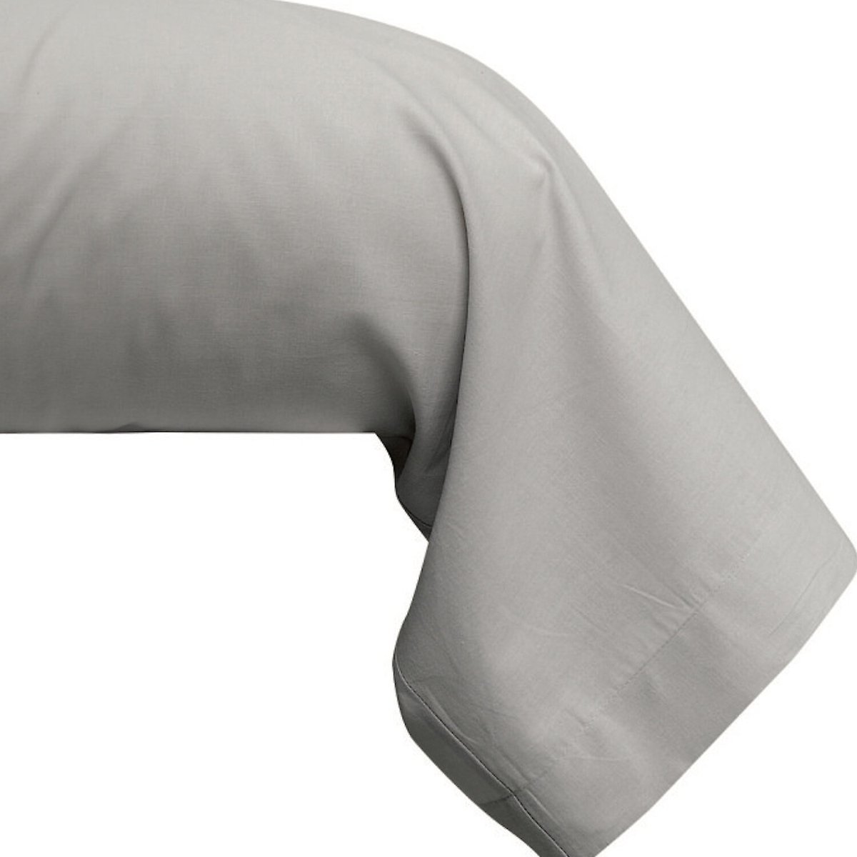 Une taie de traversin 100% coton gris clair, C DESIGN HOME TEXTILE