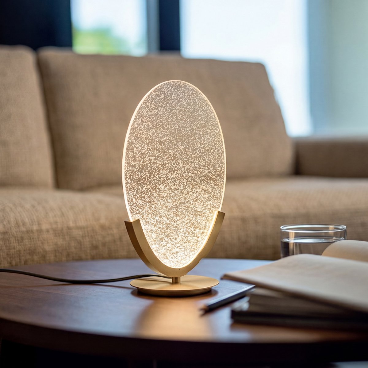 Lampe design en métal, OASIS doré, MANTRA