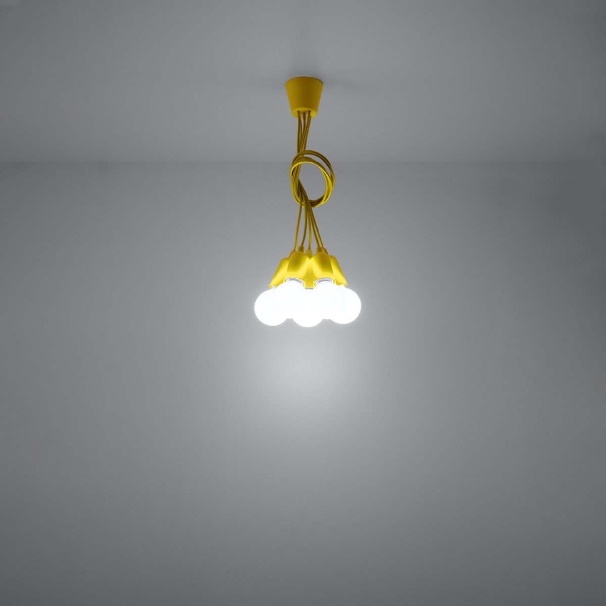 Suspension PVC Jaune E27 5 Diego jaune, EDEN
