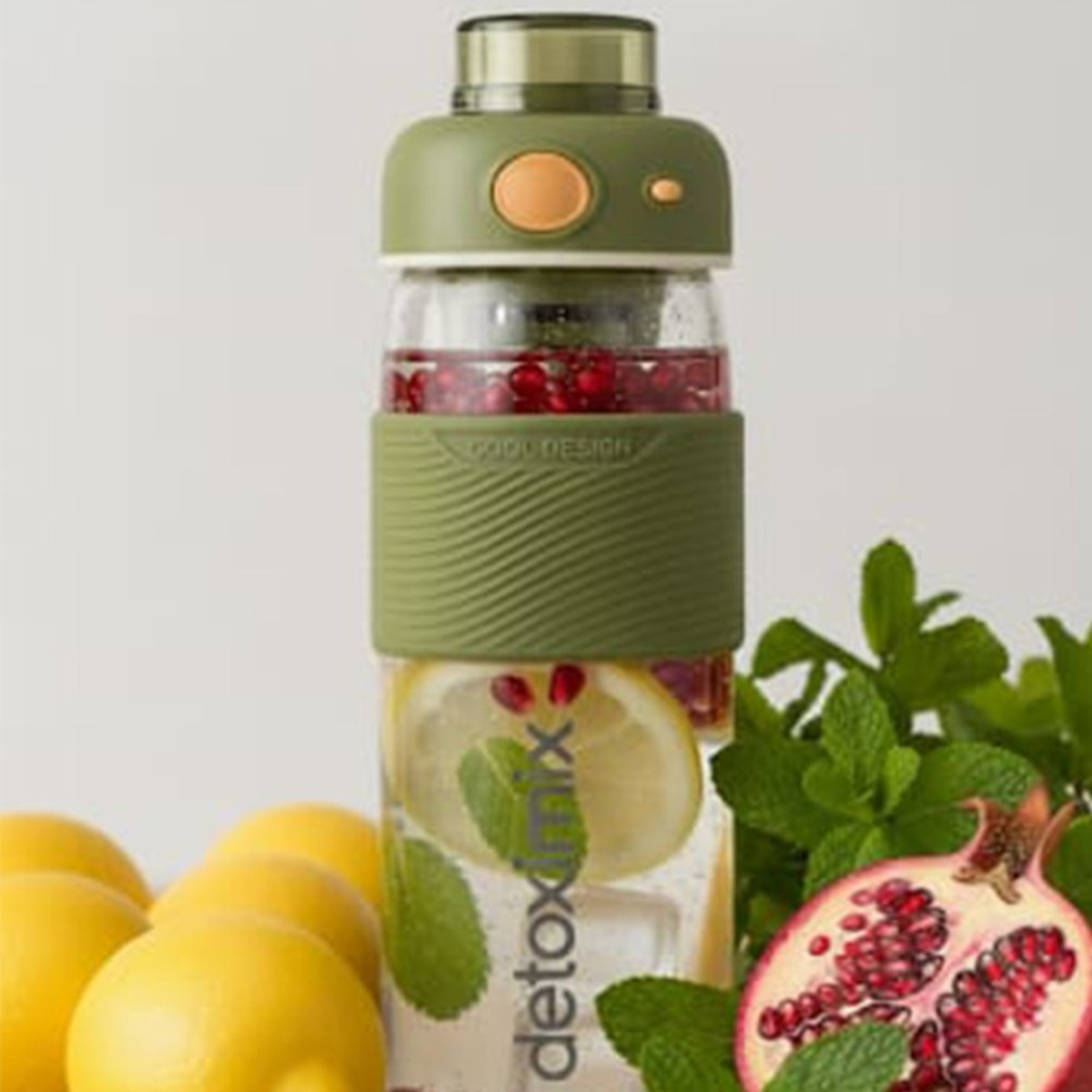 Bouteille en verre Clear Glass Bottle Vert vert, DETOXIMIX