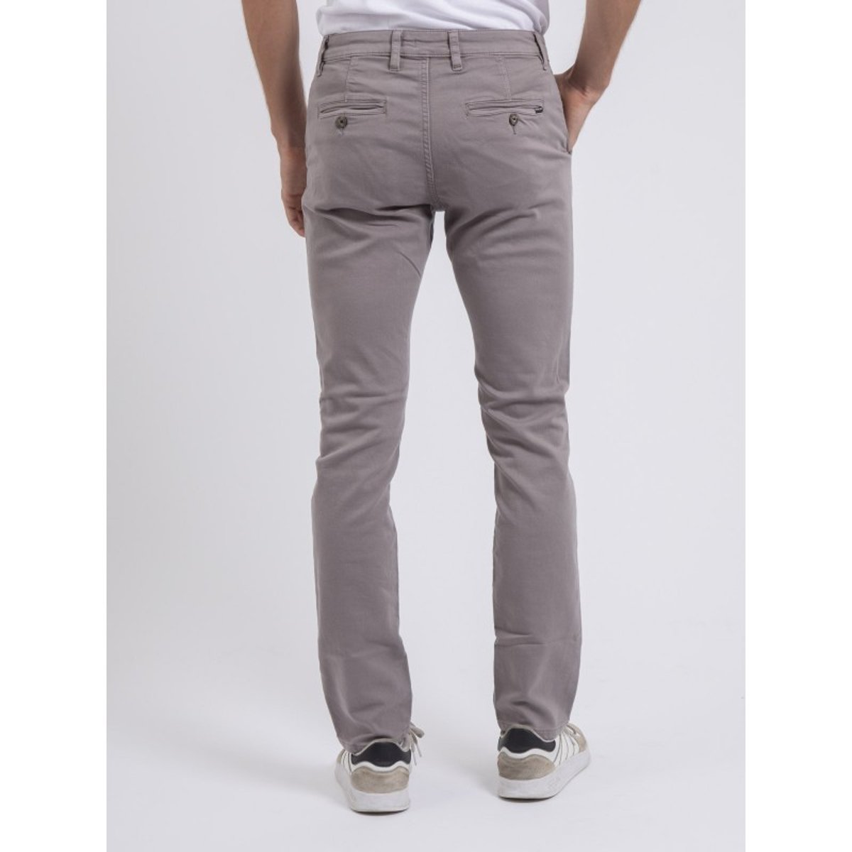 Pantalon Chino Coupe Ajustée Valbacol gris clair, RITCHIE
