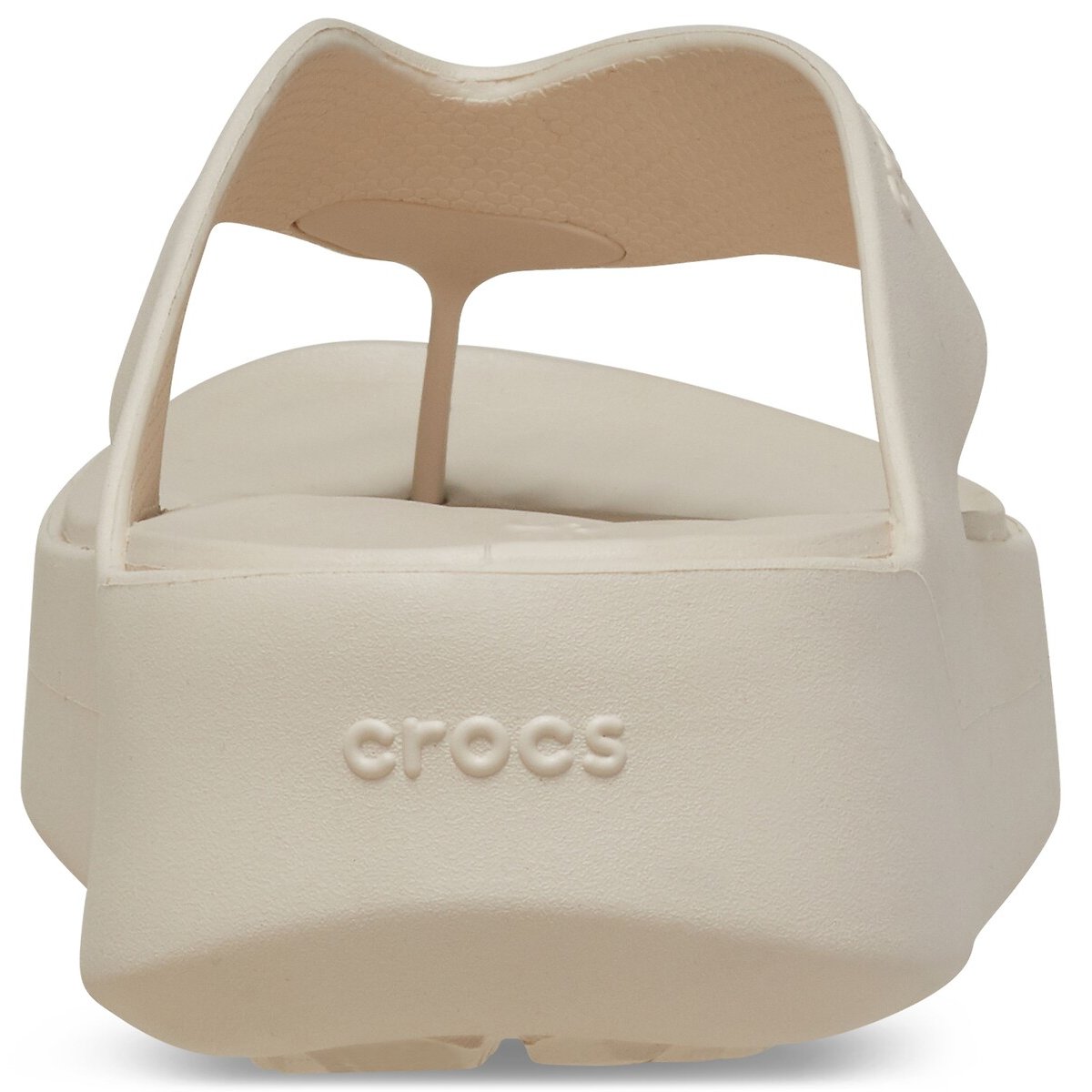 Chinelos com plataforma, getaway flip bege, CROCS