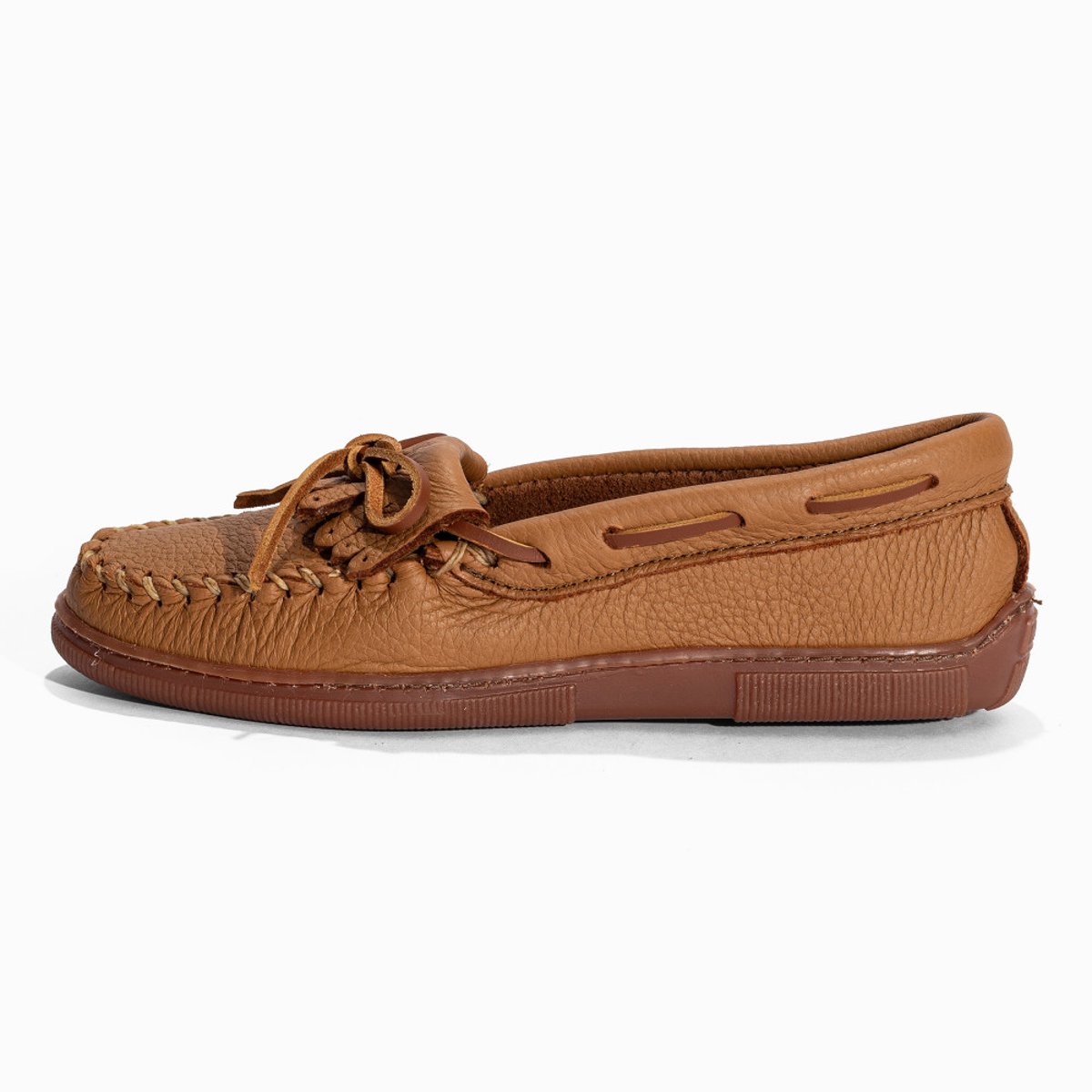 Mocassins en cuir Moosehide Kilty beige, MINNETONKA