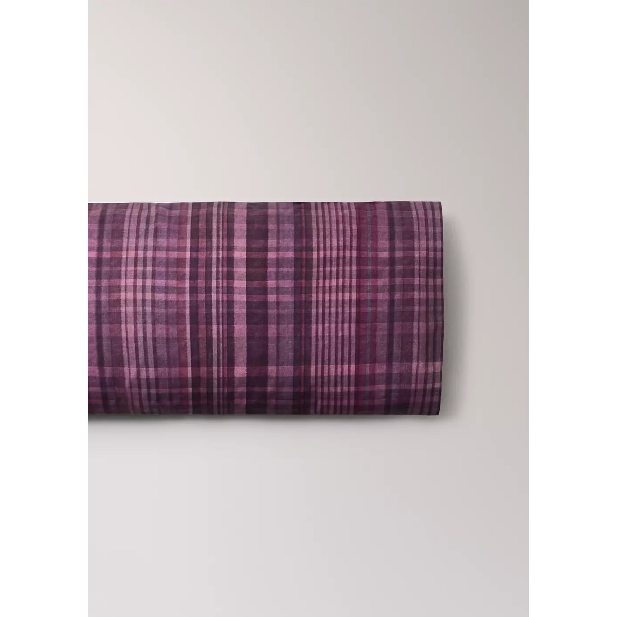 Taie d’oreiller 100 % coton à carreaux 45 x 110 cm lie de vin, MANGO HOME