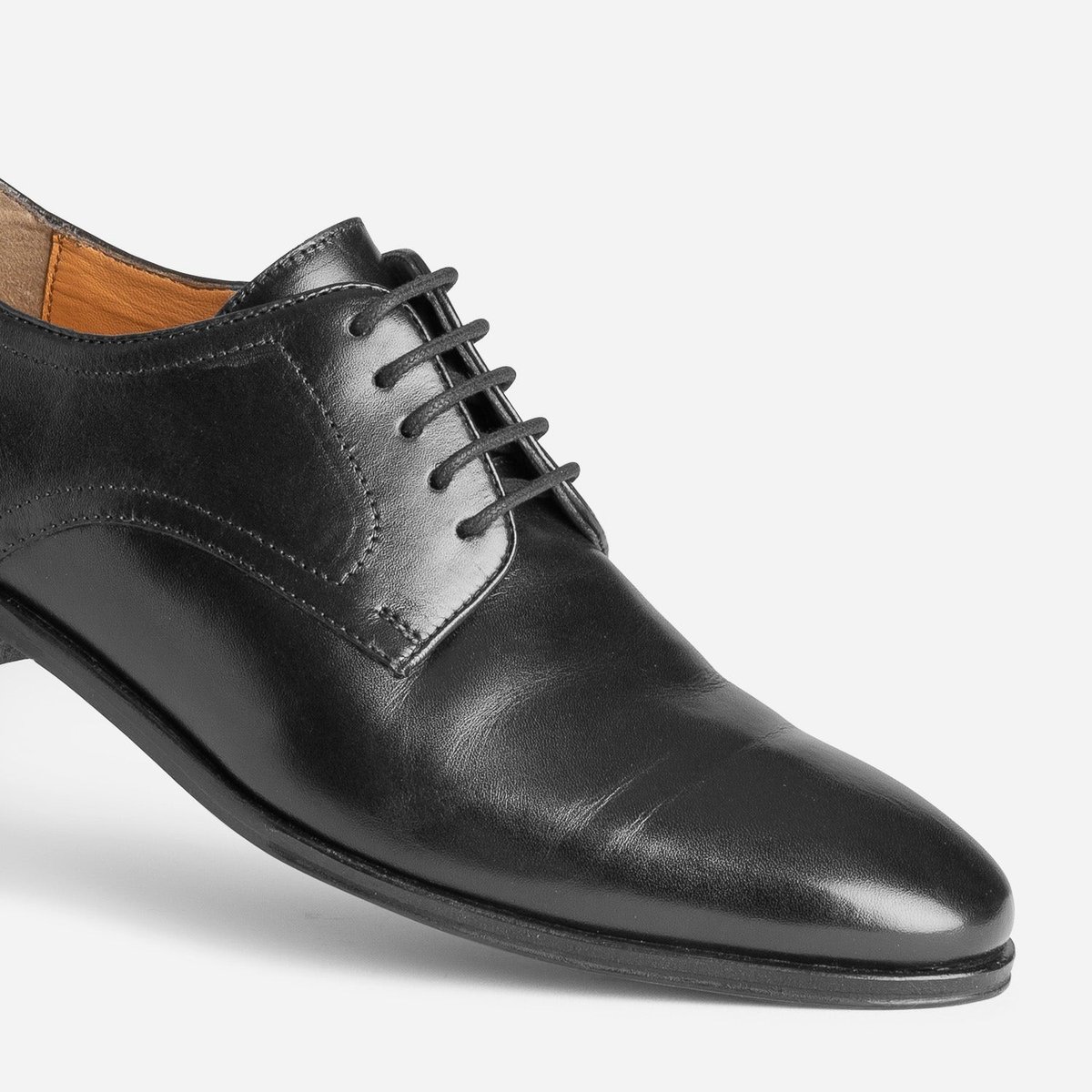 Derby en cuir BRIEG noir, ERAM