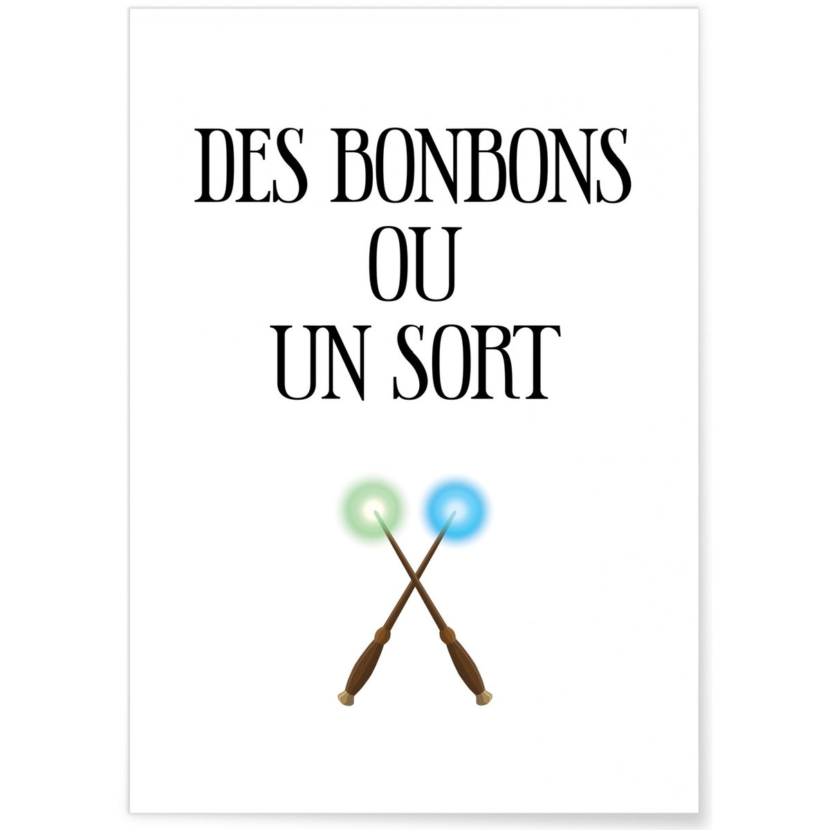 Affiche Des bonbons ou un sort blanc, L'AFFICHERIE